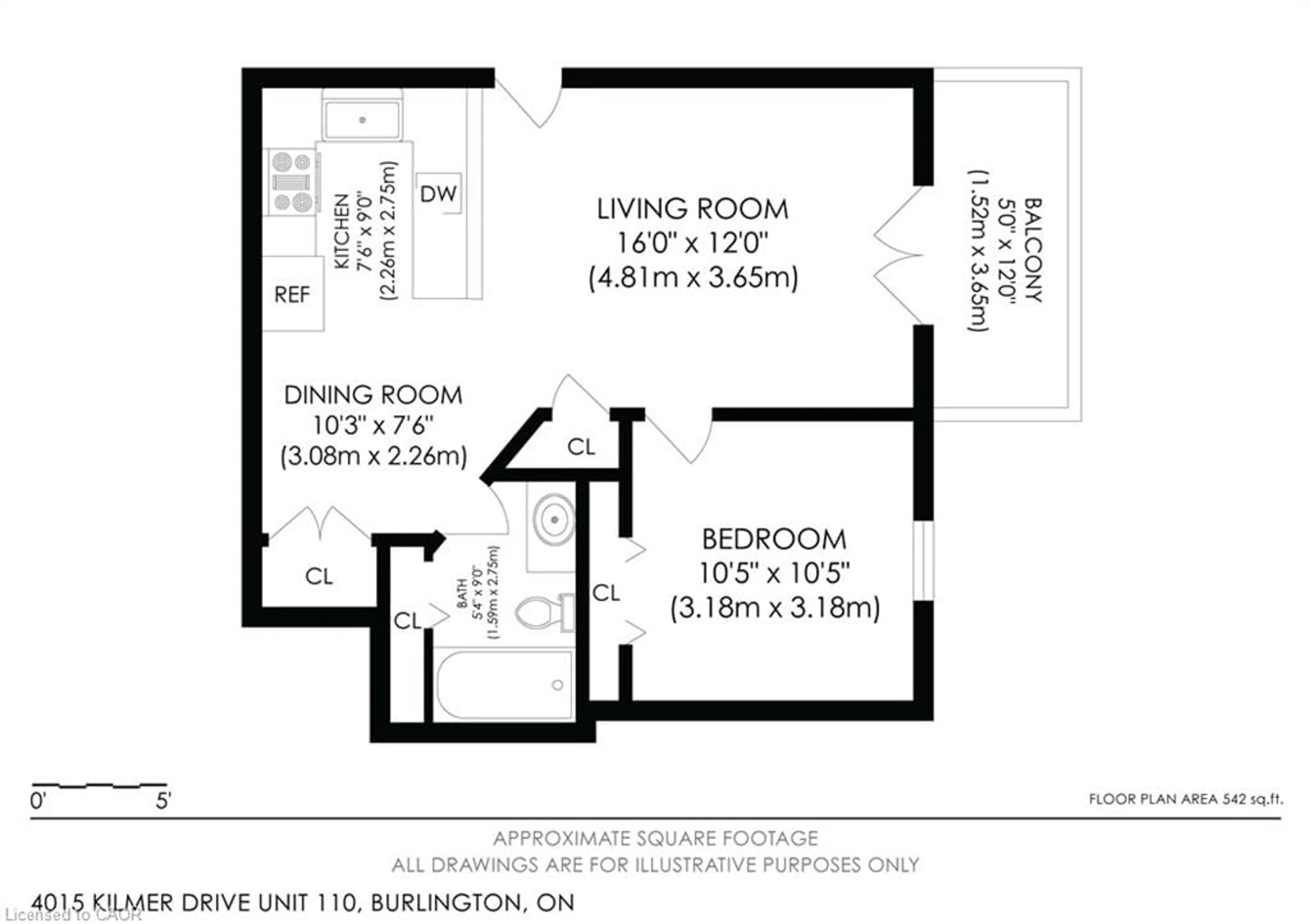 Floor plan for 4015 Kilmer Dr #110, Burlington Ontario L7M 4M4