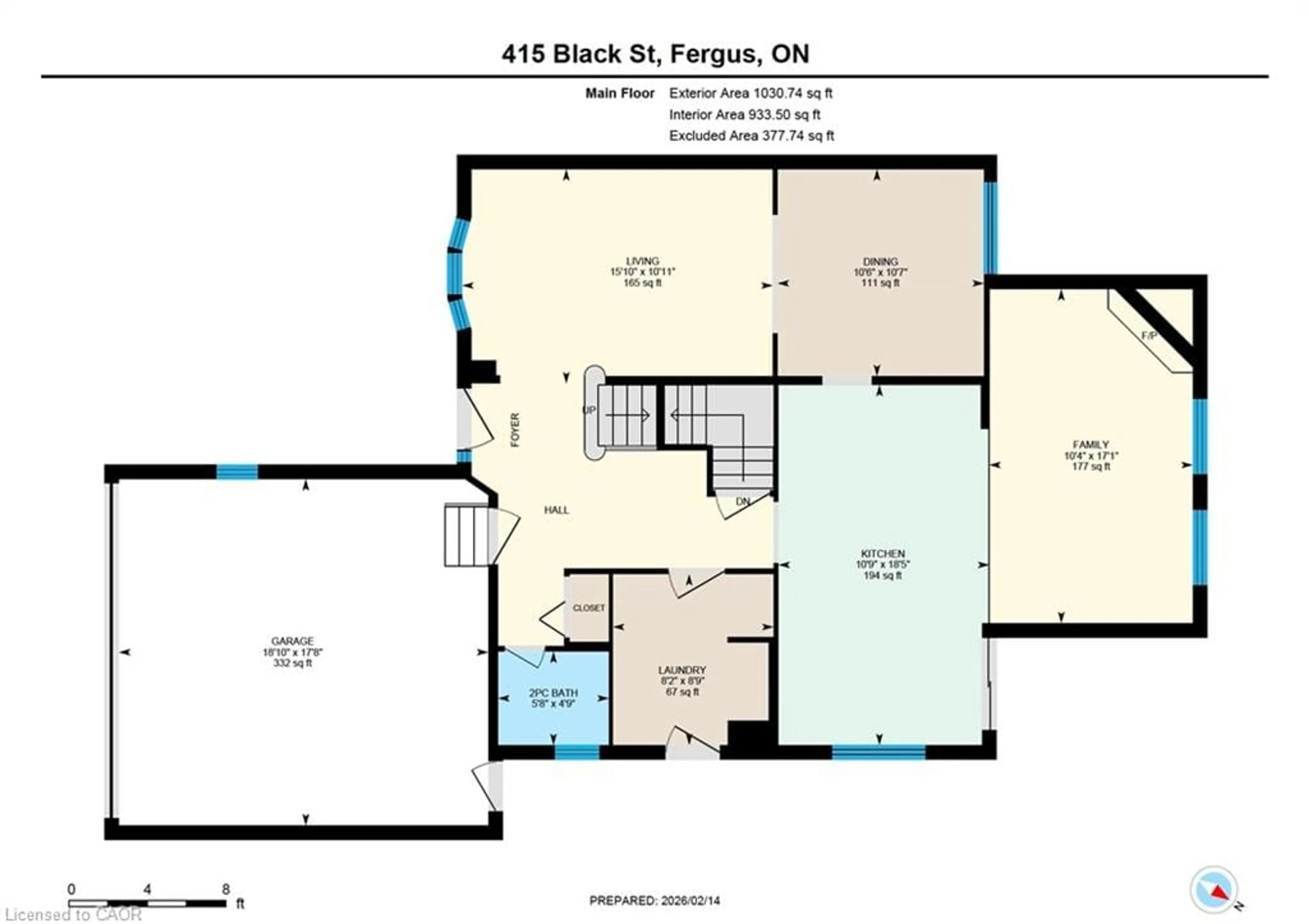 Floor plan for 415 Black St, Fergus Ontario N1M 3M7