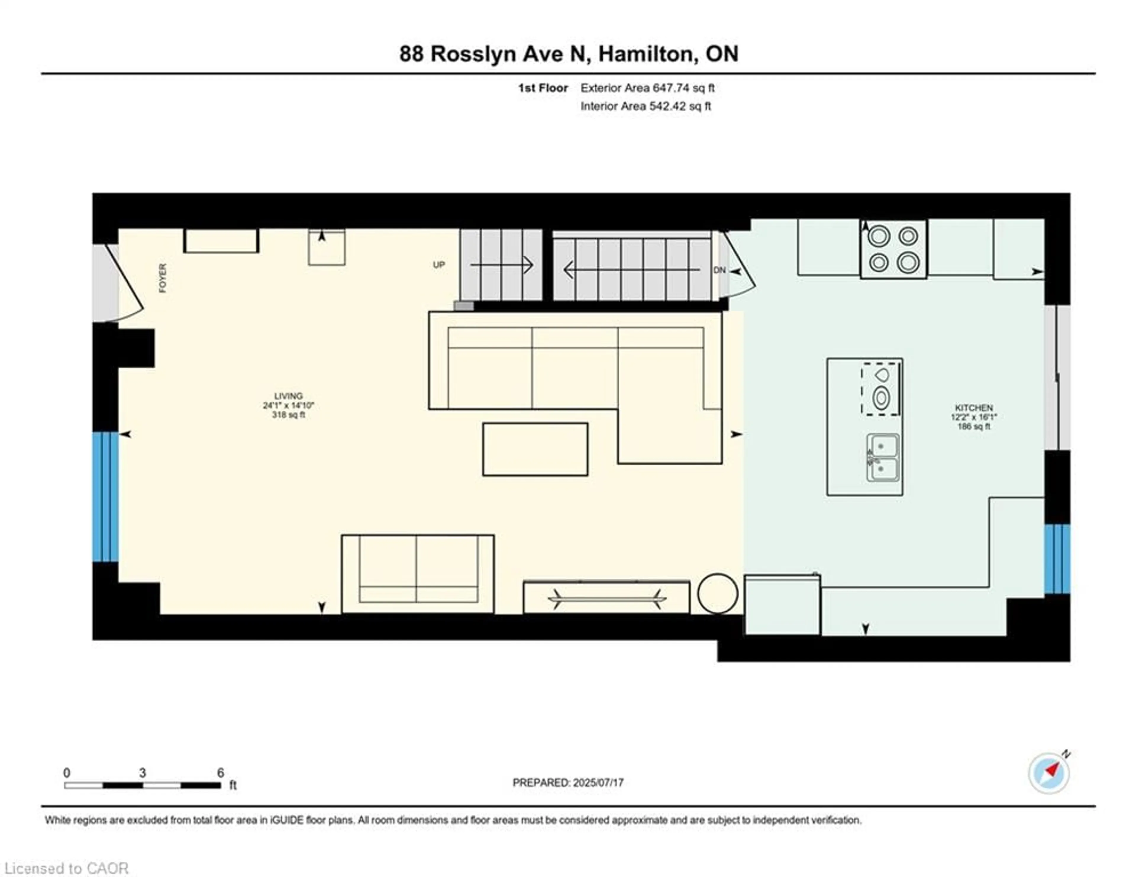 Floor plan for 88 Rosslyn Ave, Hamilton Ontario L8L 7P4