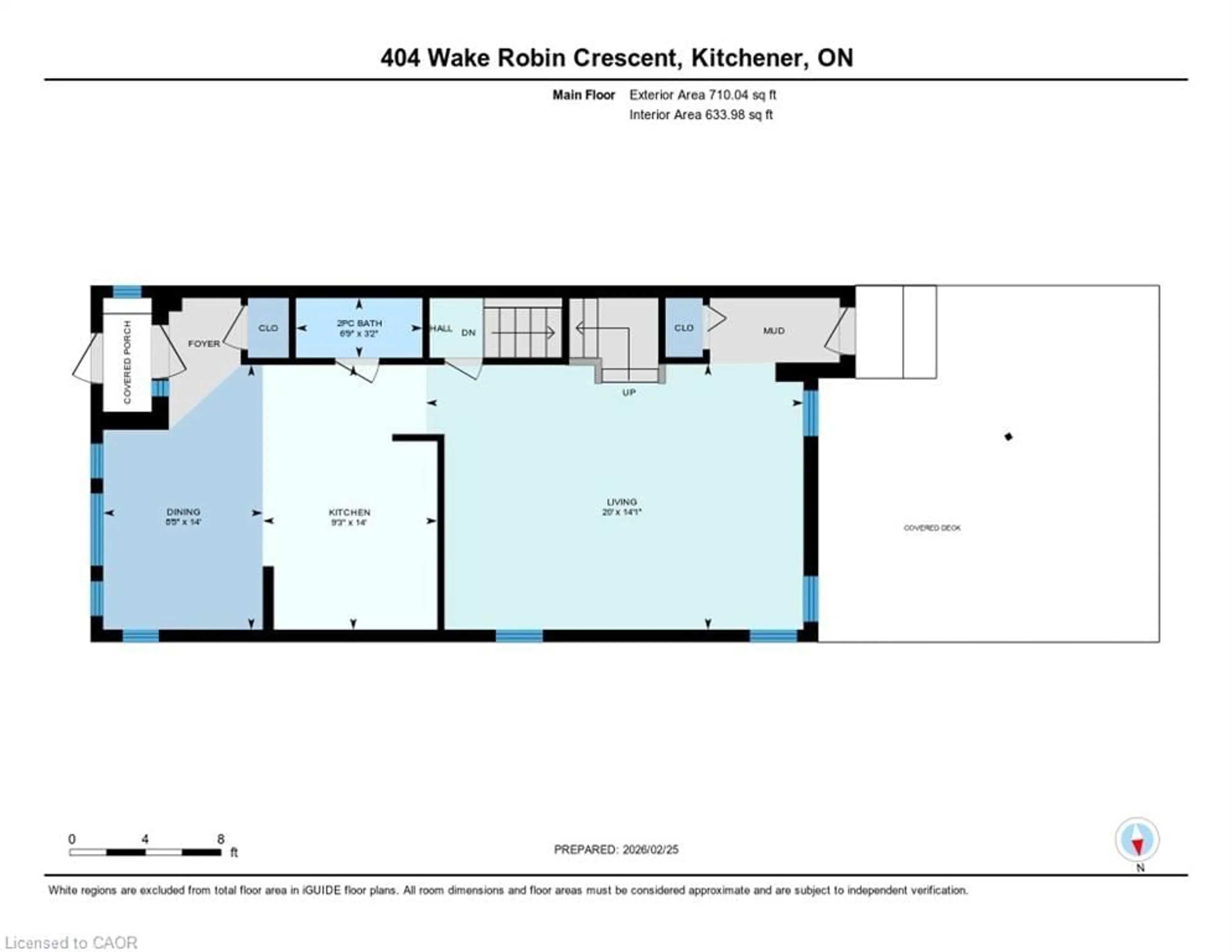 Floor plan for 404 Wake Robin Cres, Kitchener Ontario N2E 3L6