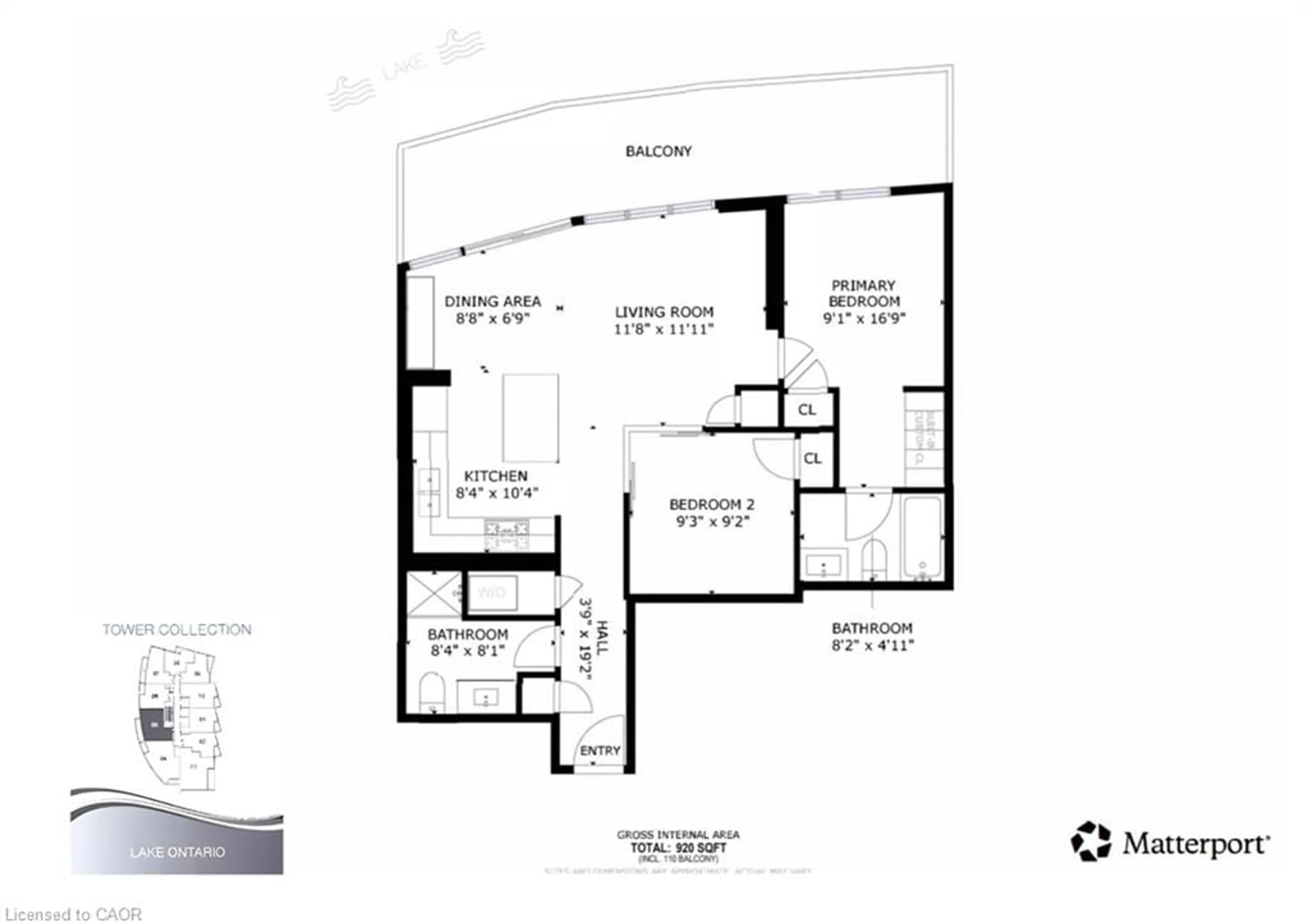 Floor plan for 59 Annie Craig Dr #3005, Toronto Ontario M8V 0C4