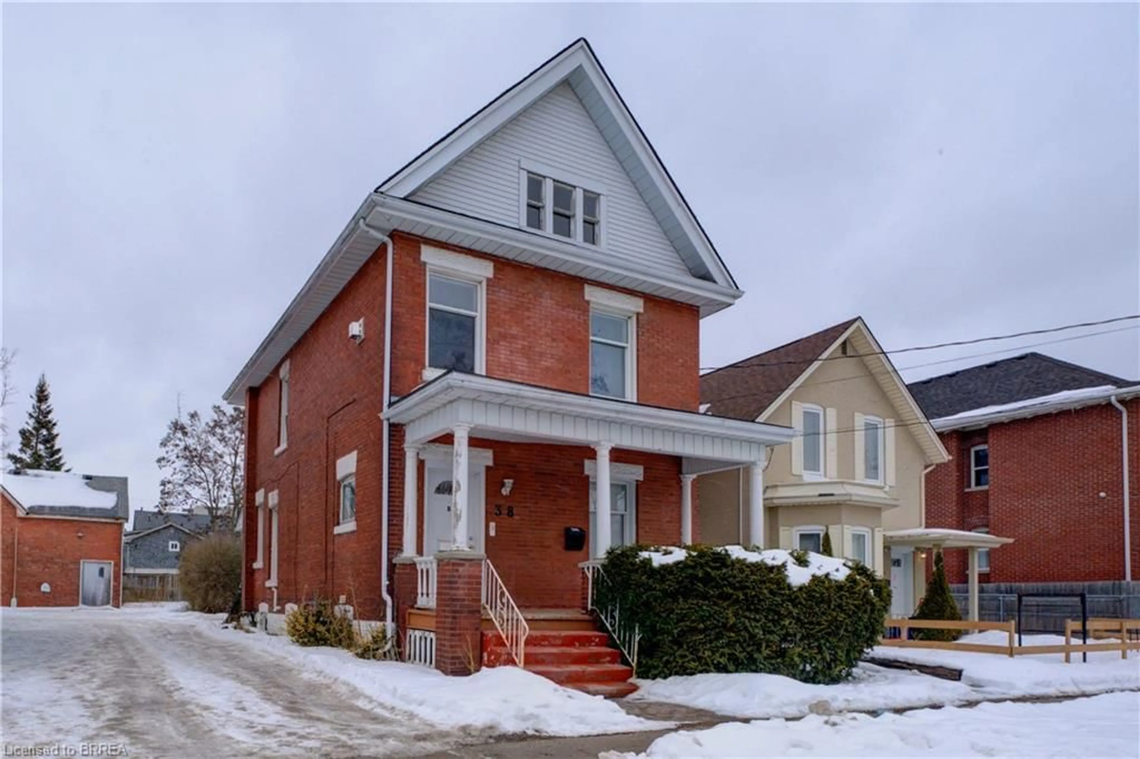 Home with brick exterior material, street for 38 Nelson St, Brantford Ontario N3T 2M8