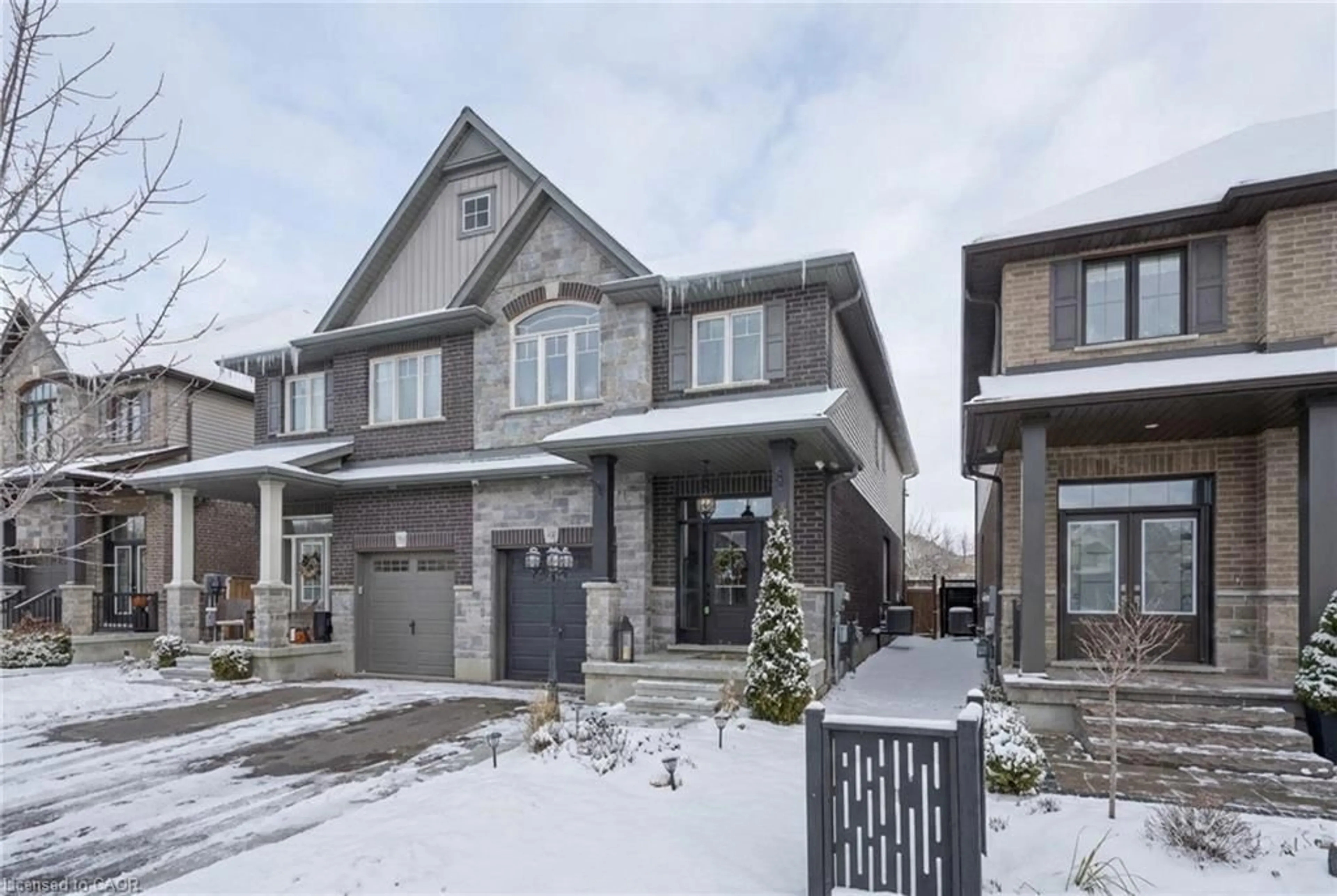 Home with brick exterior material, street for 84 Cutting Dr, Elora Ontario N0B 1S0