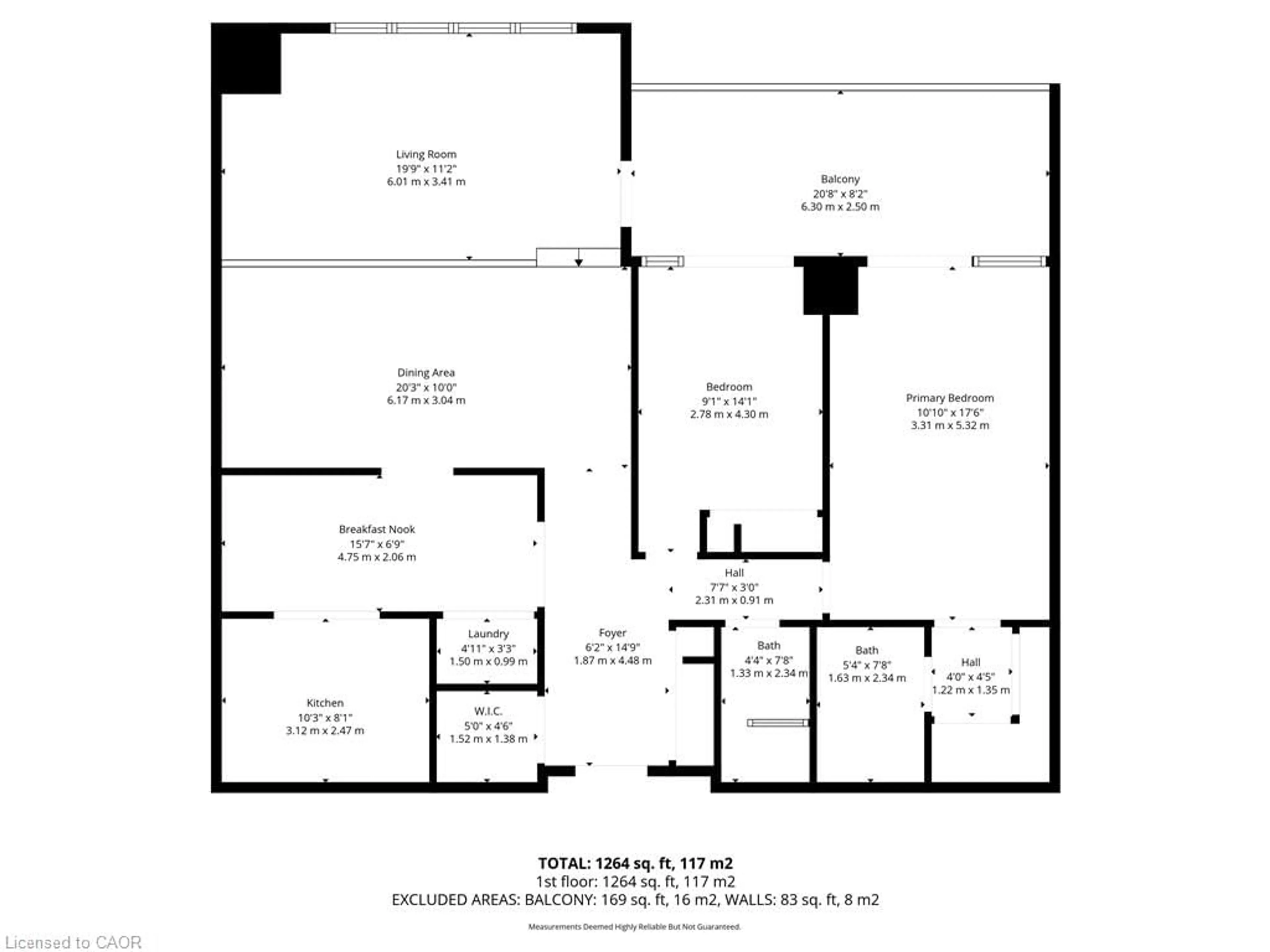 Floor plan for 2185 Marine Dr #906, Oakville Ontario L6L 5L6