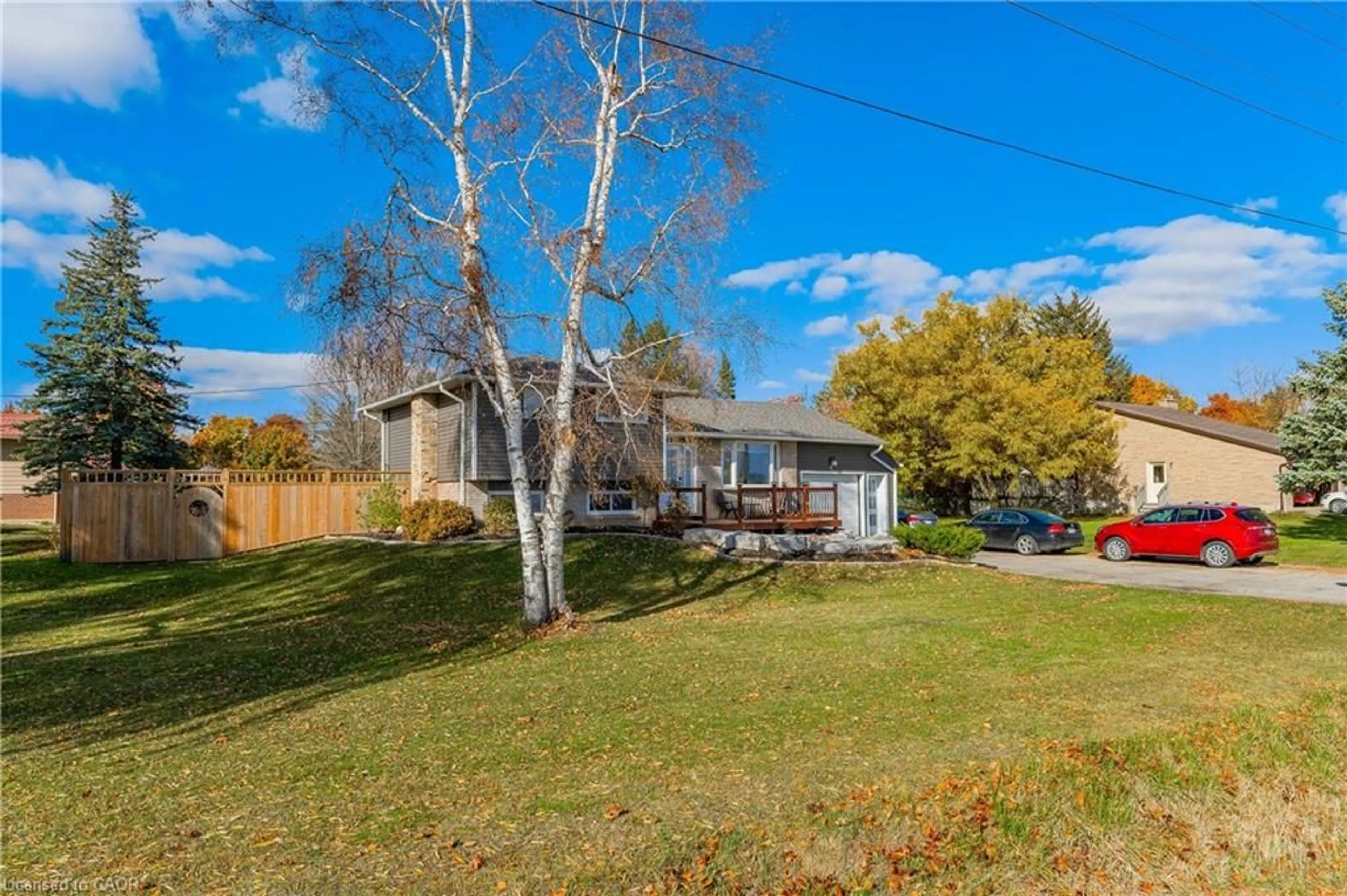 A pic from outside/outdoor area/front of a property/back of a property/a pic from drone, water/lake/river/ocean view for 4 First Line, Elora Ontario N0B 1S0