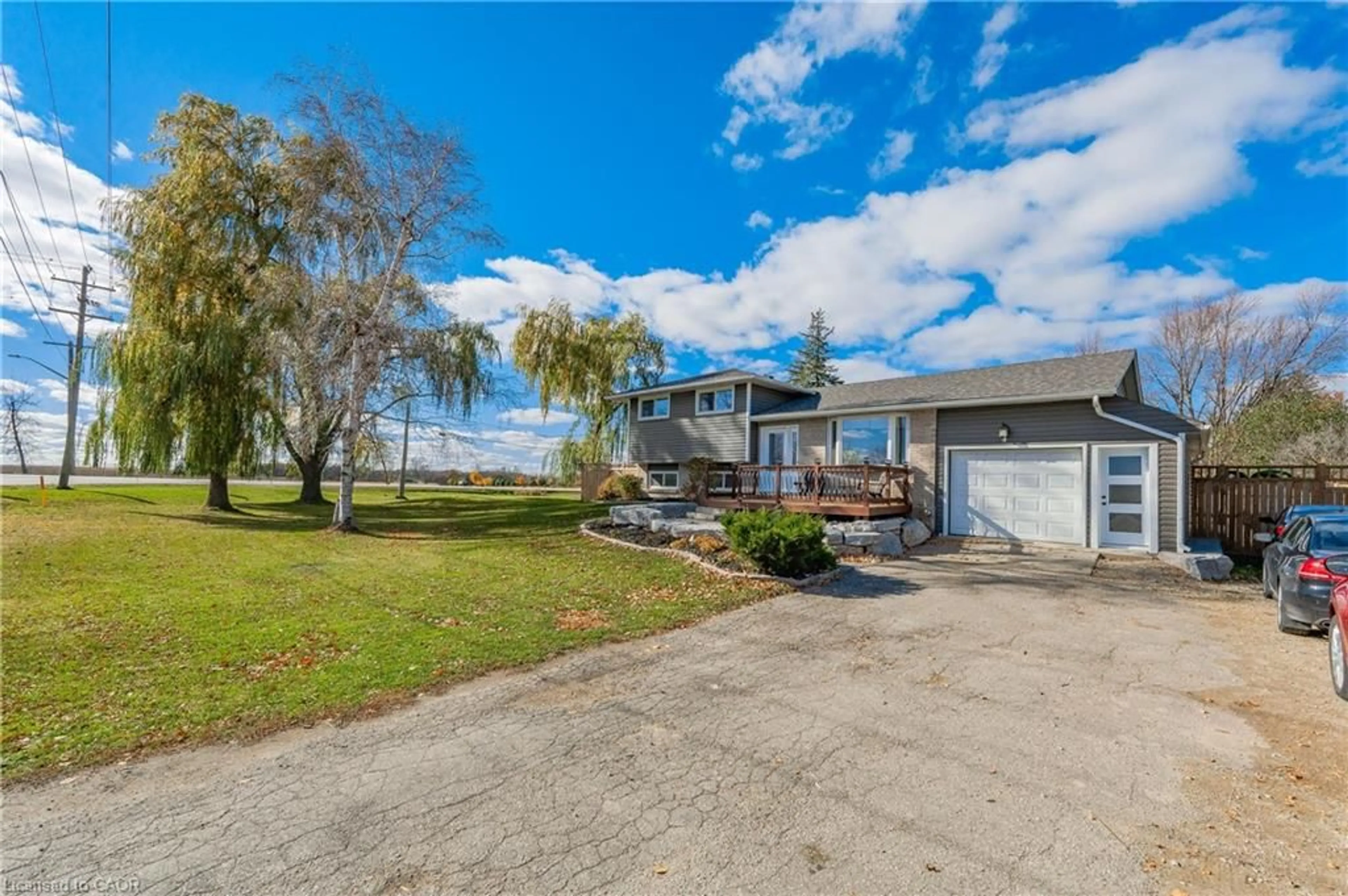 A pic from outside/outdoor area/front of a property/back of a property/a pic from drone, water/lake/river/ocean view for 4 First Line, Elora Ontario N0B 1S0