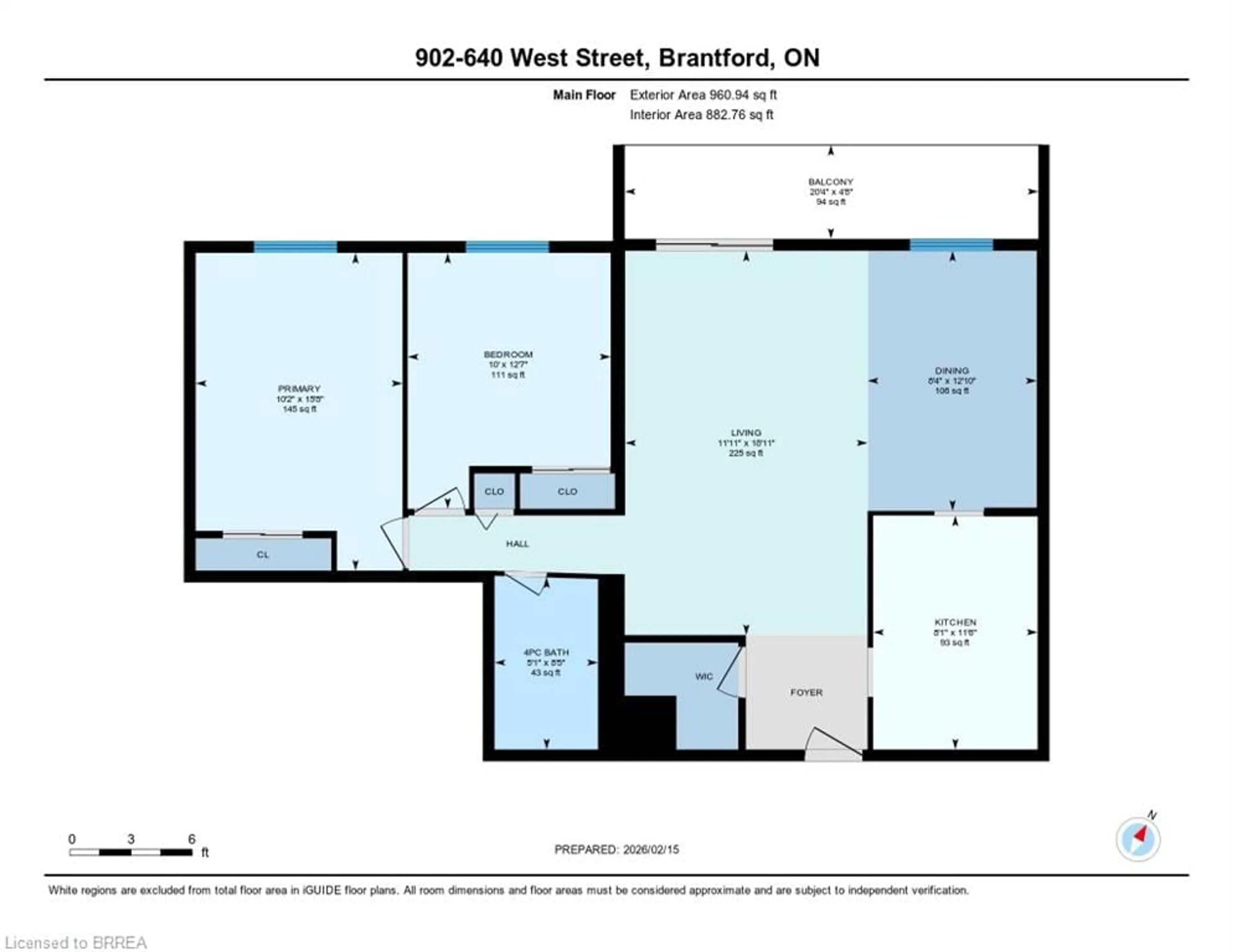 Floor plan for 640 West St #902, Brantford Ontario N3R 6M3