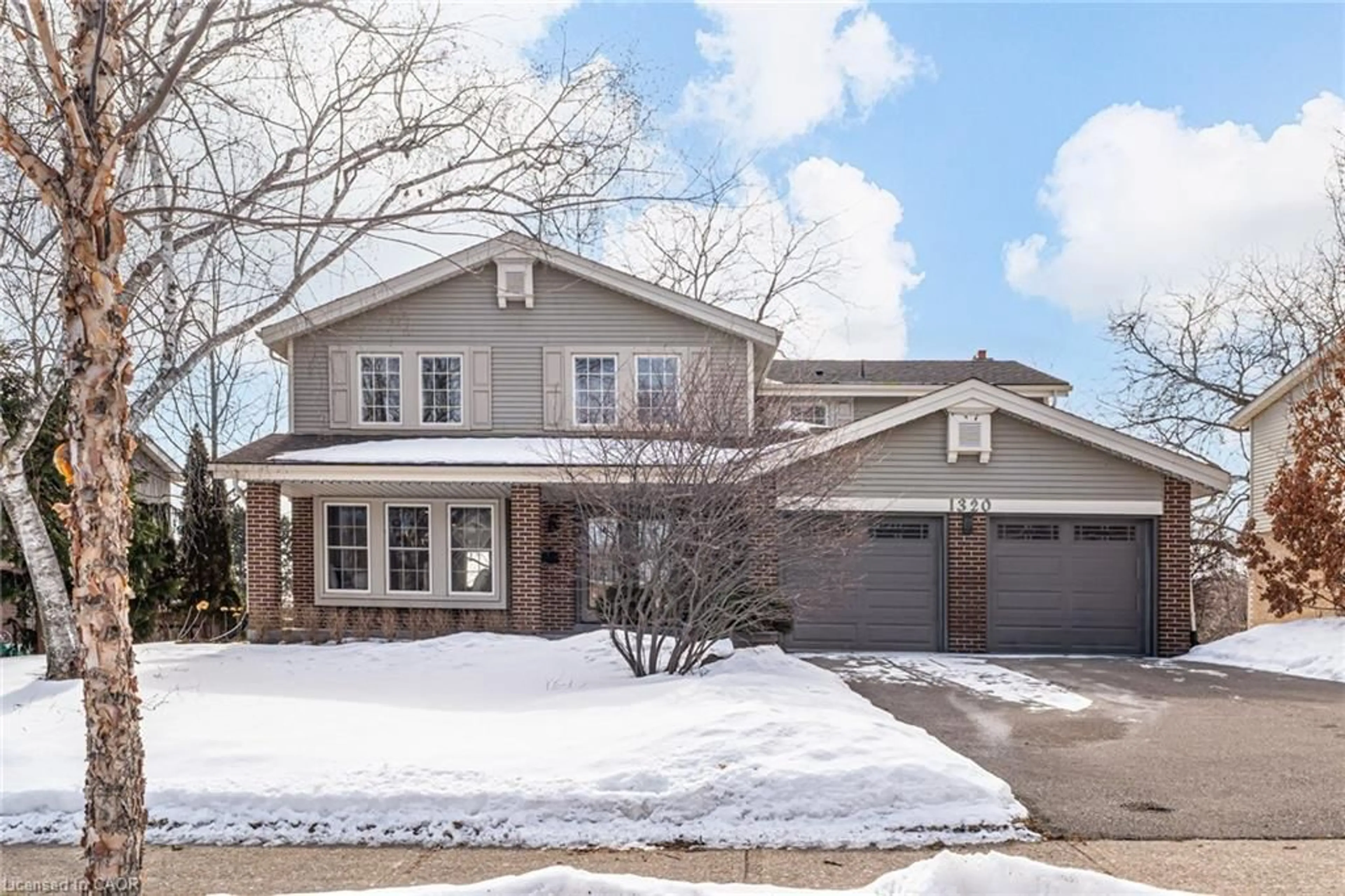 Home with brick exterior material, street for 1320 Monmouth Dr, Burlington Ontario L7P 3J6