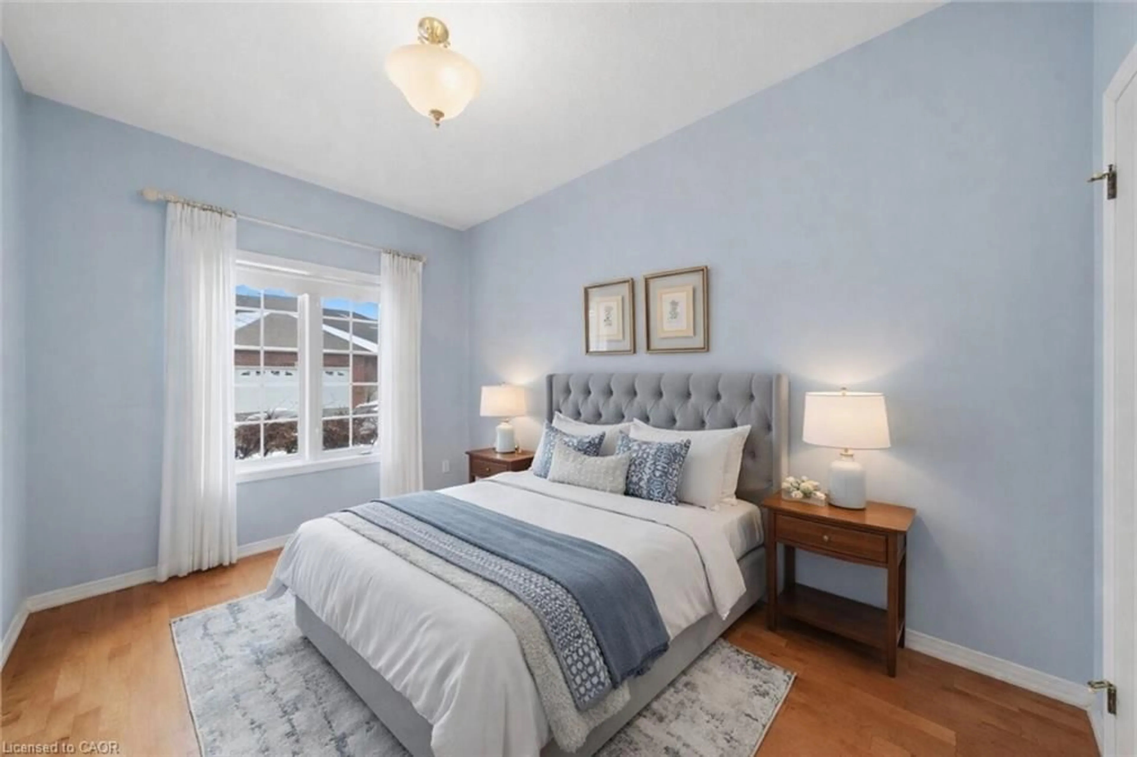 Bedroom with bed, unknown for 46 Manitoulin Trail, Hamilton Ontario L9B 2X8