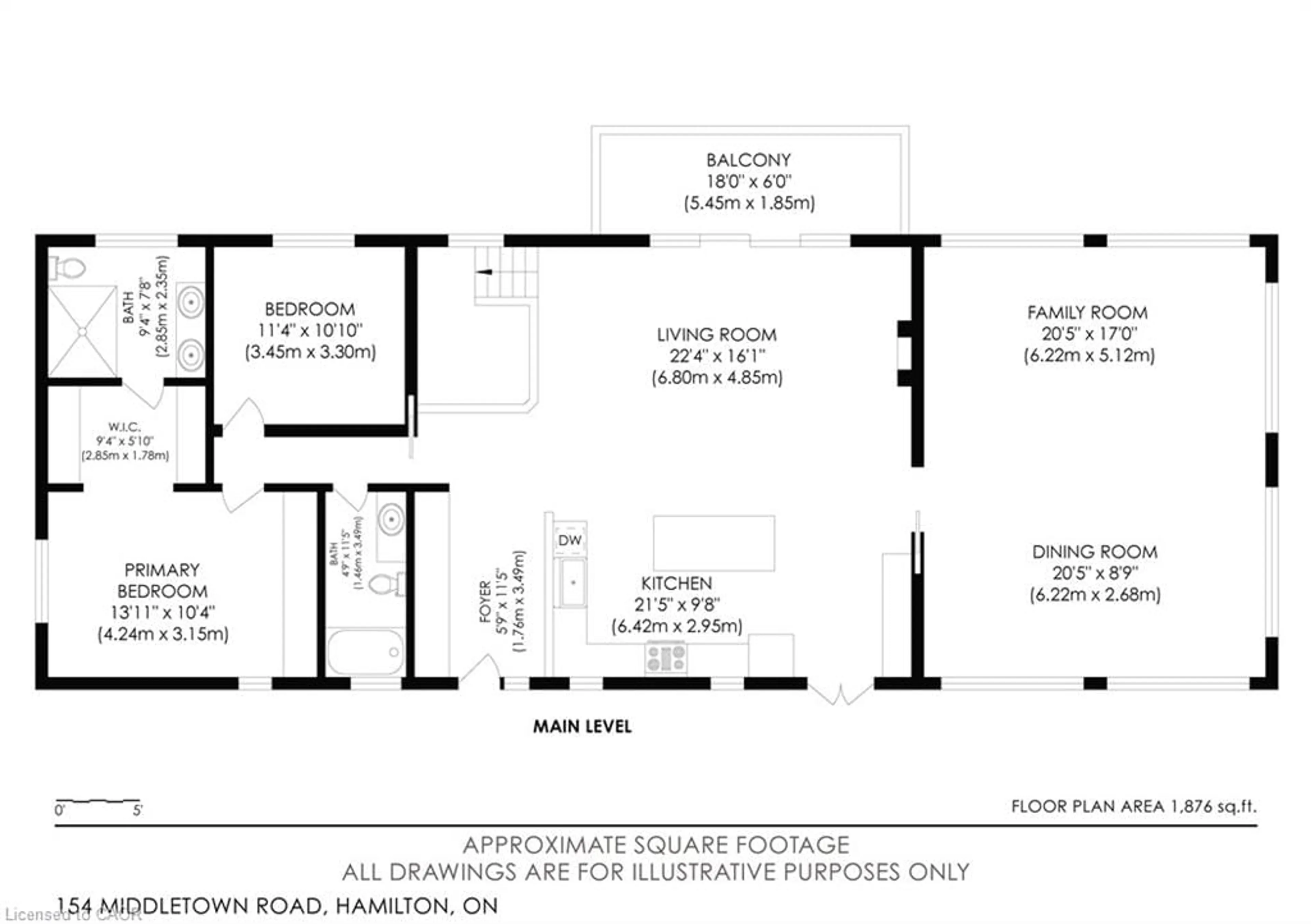 Floor plan for 154 Middletown Rd, Dundas Ontario L9H 5E1