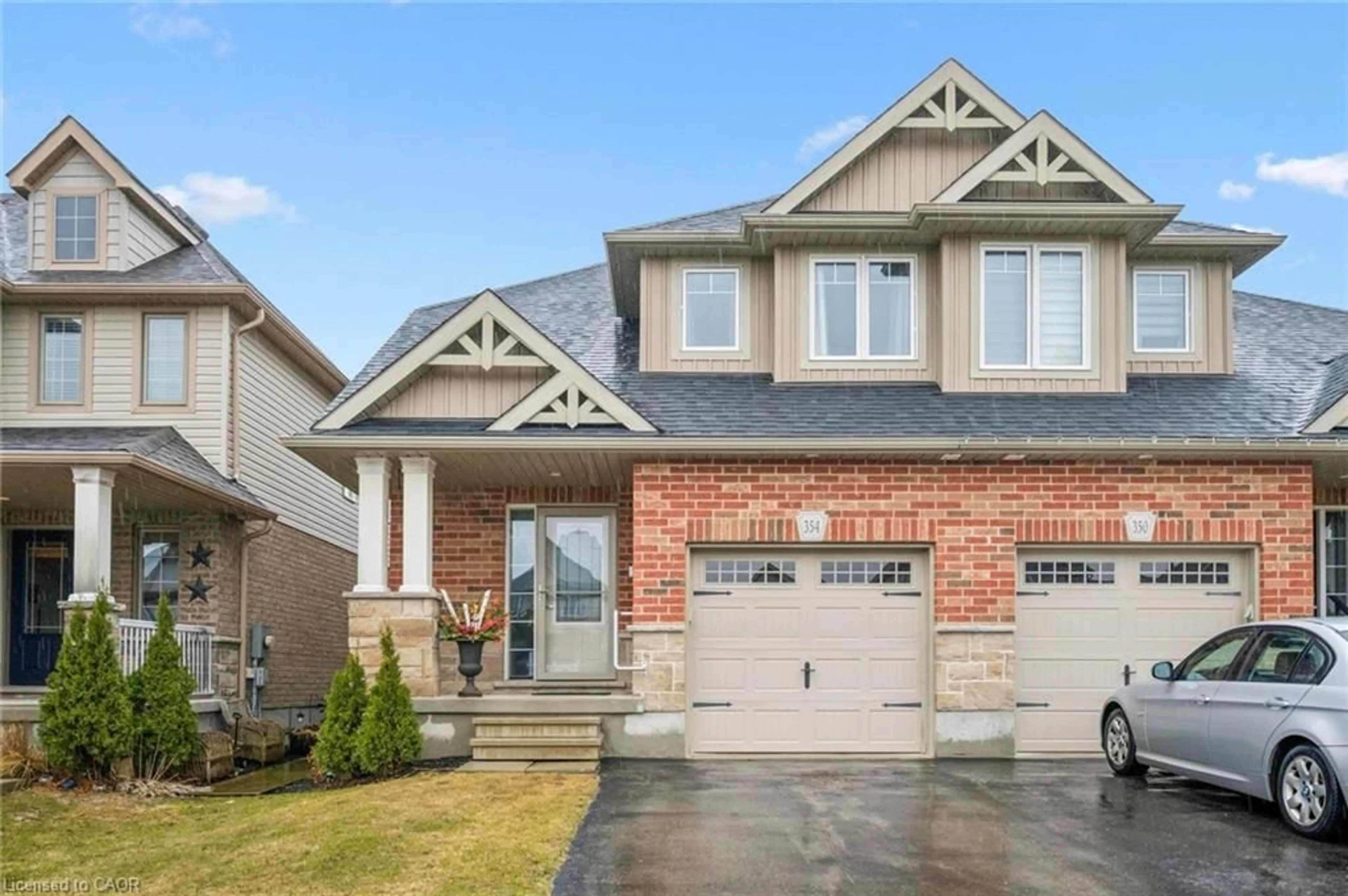 Home with brick exterior material, street for 354 Finoro Cres, Elmira Ontario N3B 0C3