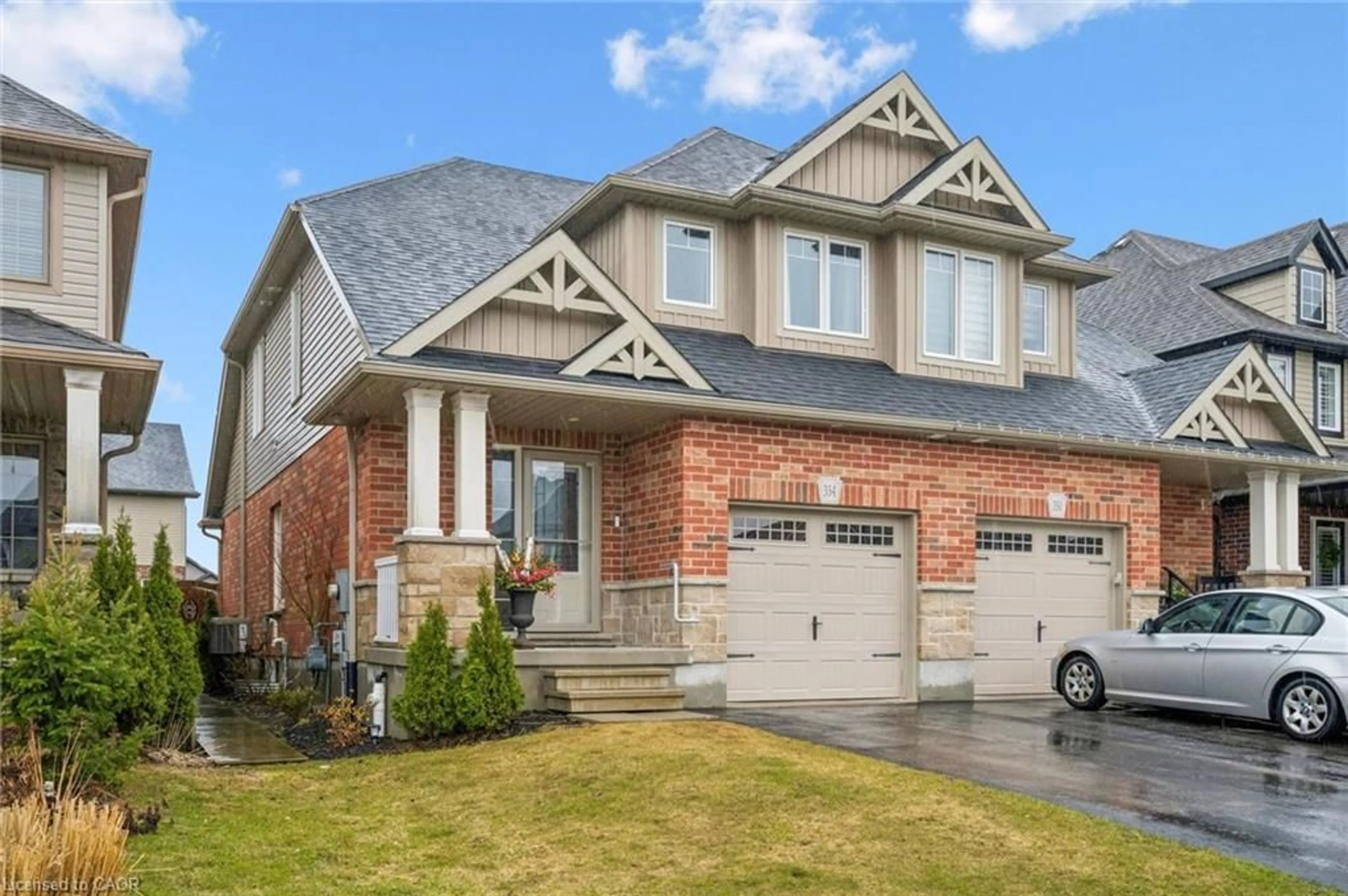 Home with brick exterior material, street for 354 Finoro Cres, Elmira Ontario N3B 0C3