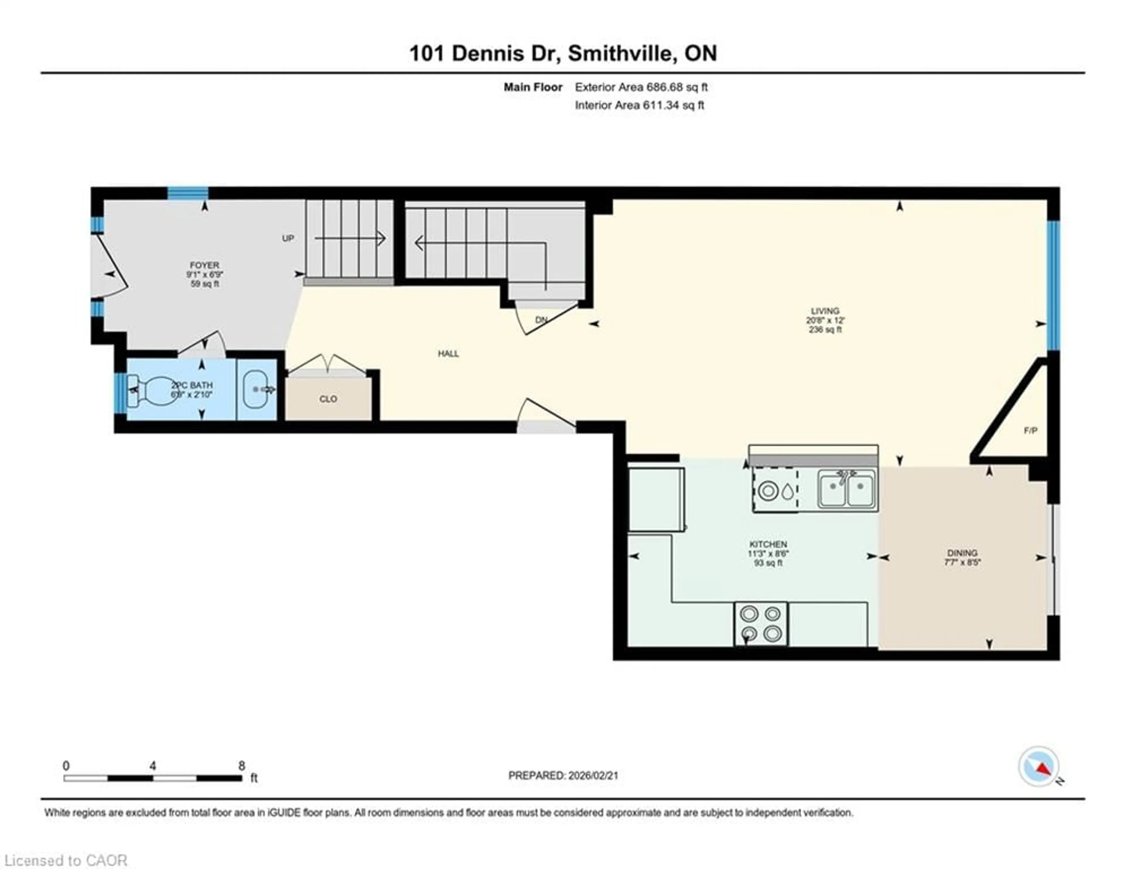 Floor plan for 101 Dennis Dr, Smithville Ontario L0R 2A0