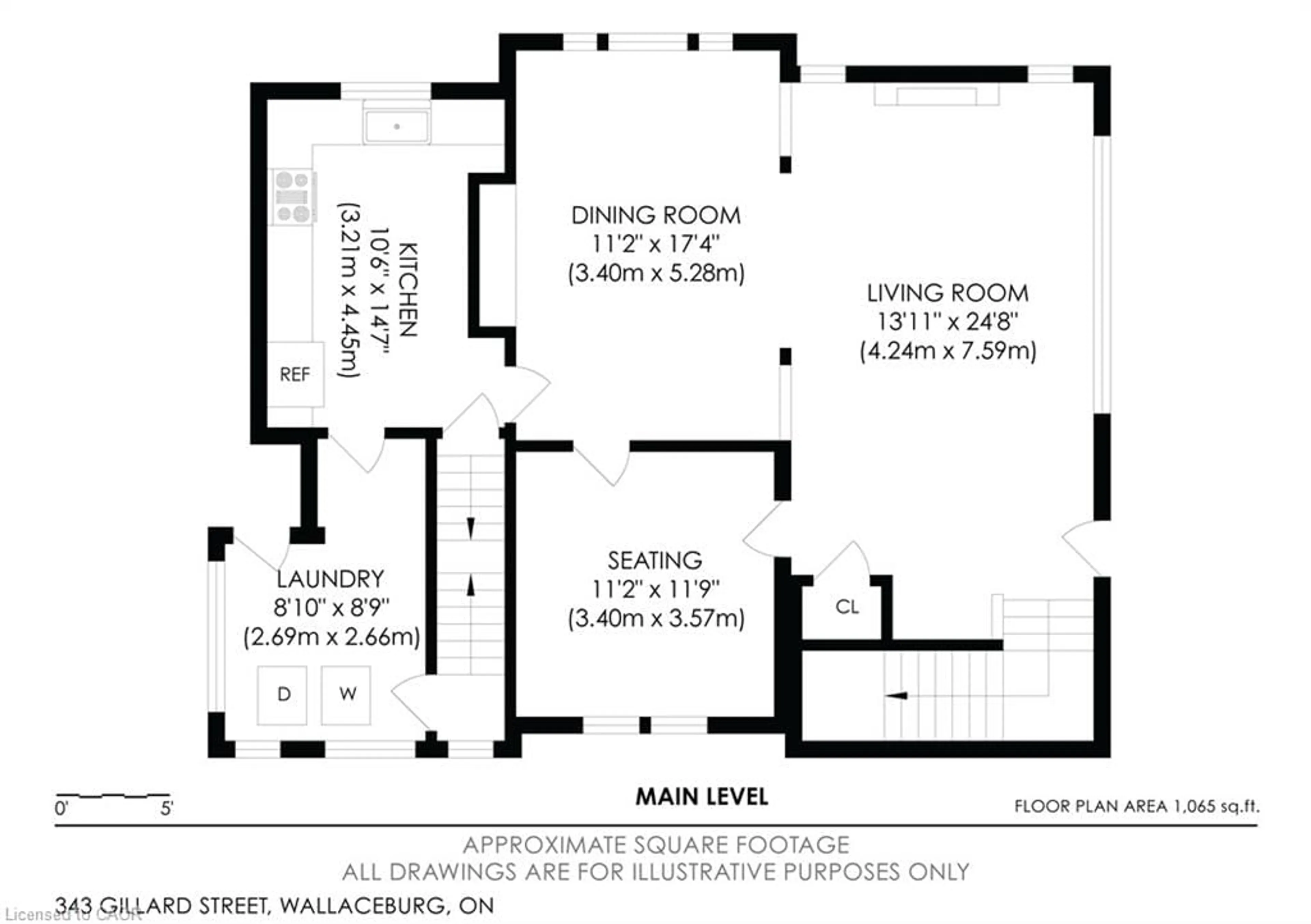 Floor plan for 343 Gillard St, Wallaceburg Ontario N8A 1N5