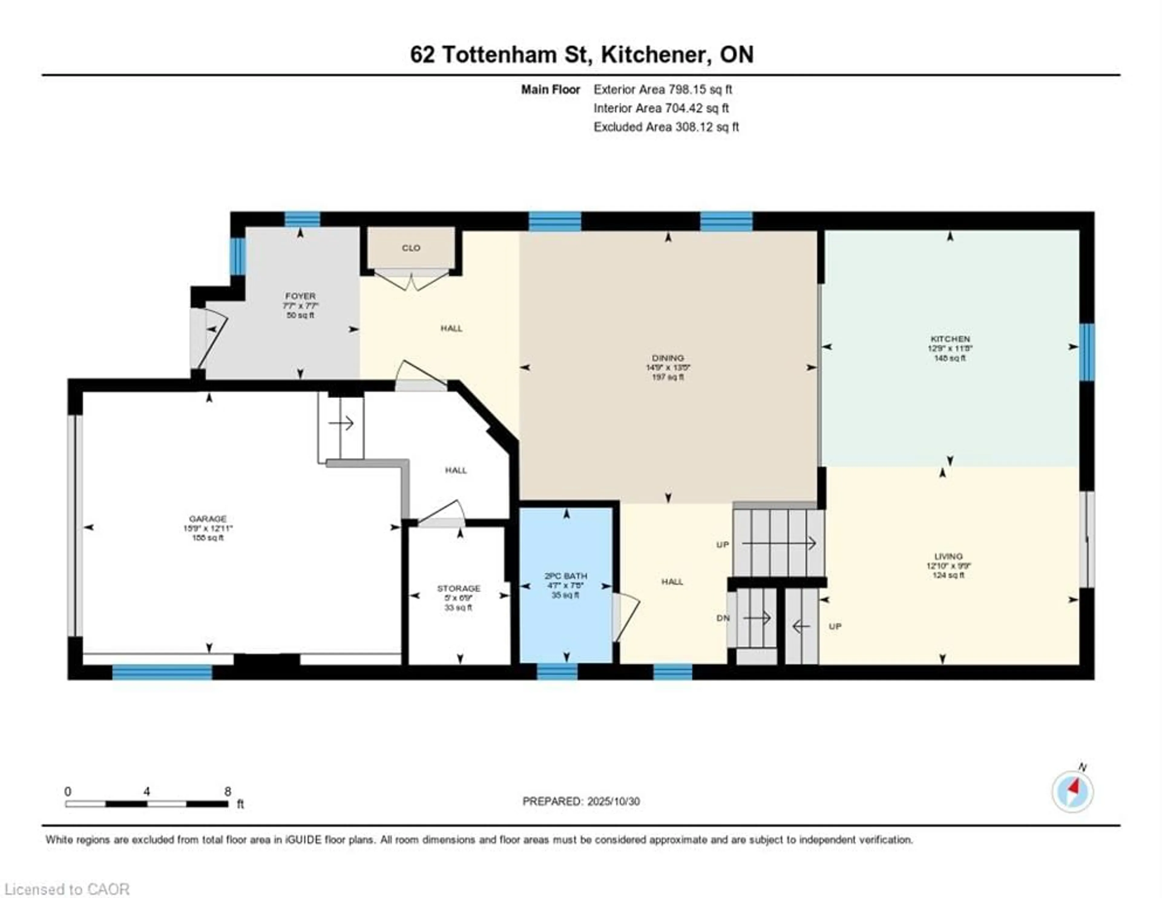 Floor plan for 62 Tottenham St, Kitchener Ontario N2R 1V2