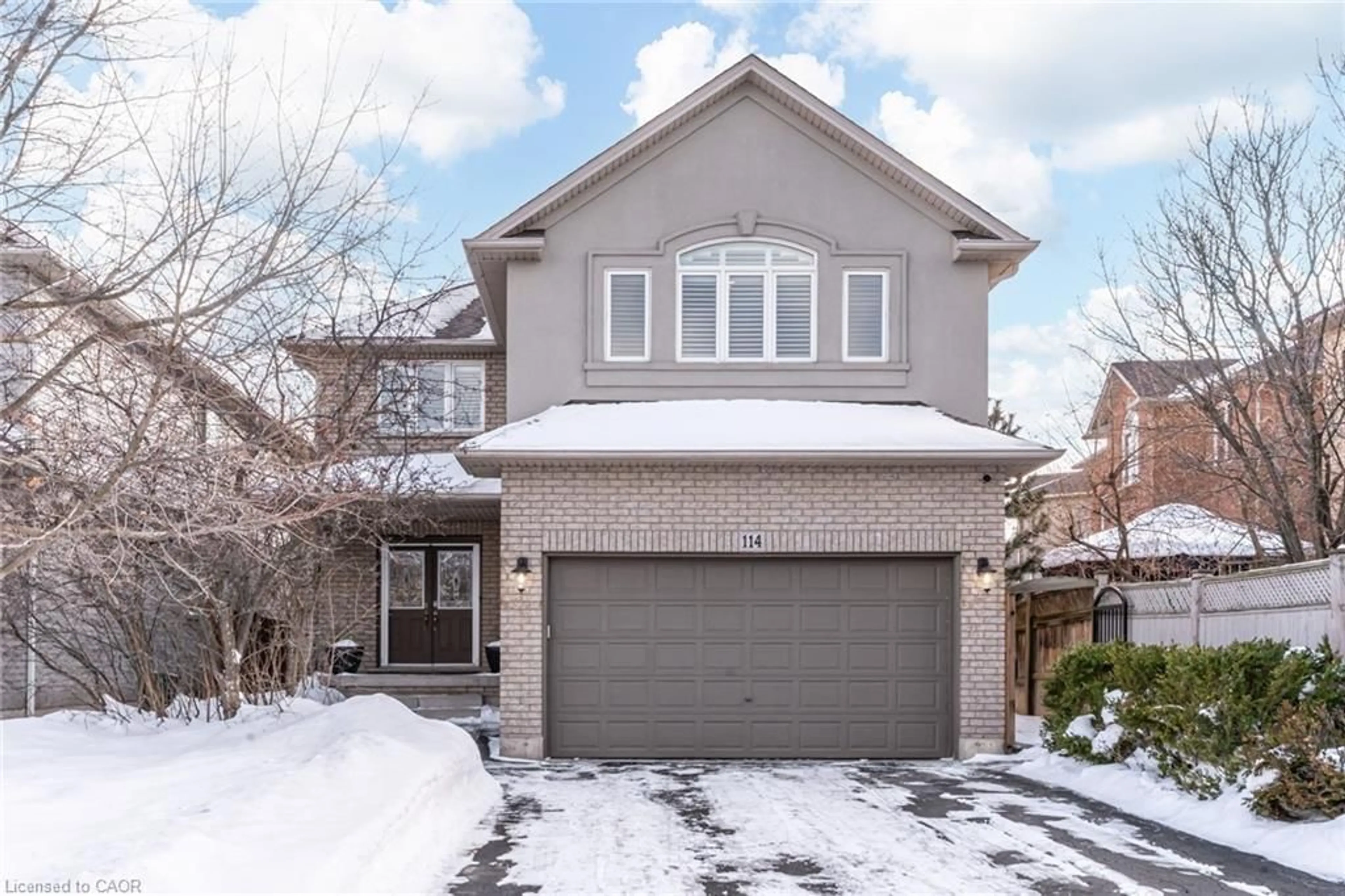 Home with brick exterior material, street for 114 Armour Cres, Ancaster Ontario L9K 1R9