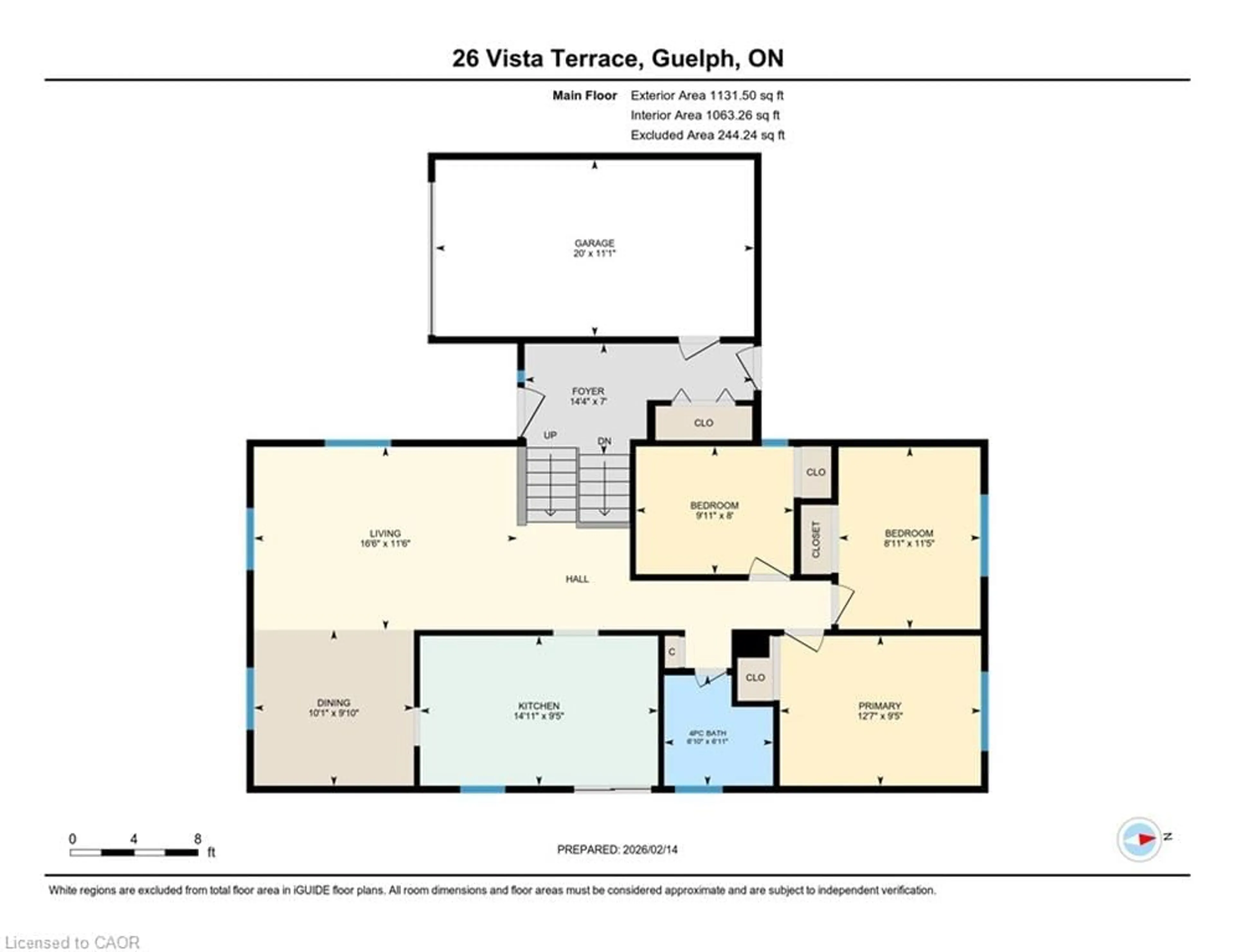 Floor plan for 26 Vista Terr, Guelph Ontario N1E 1A1
