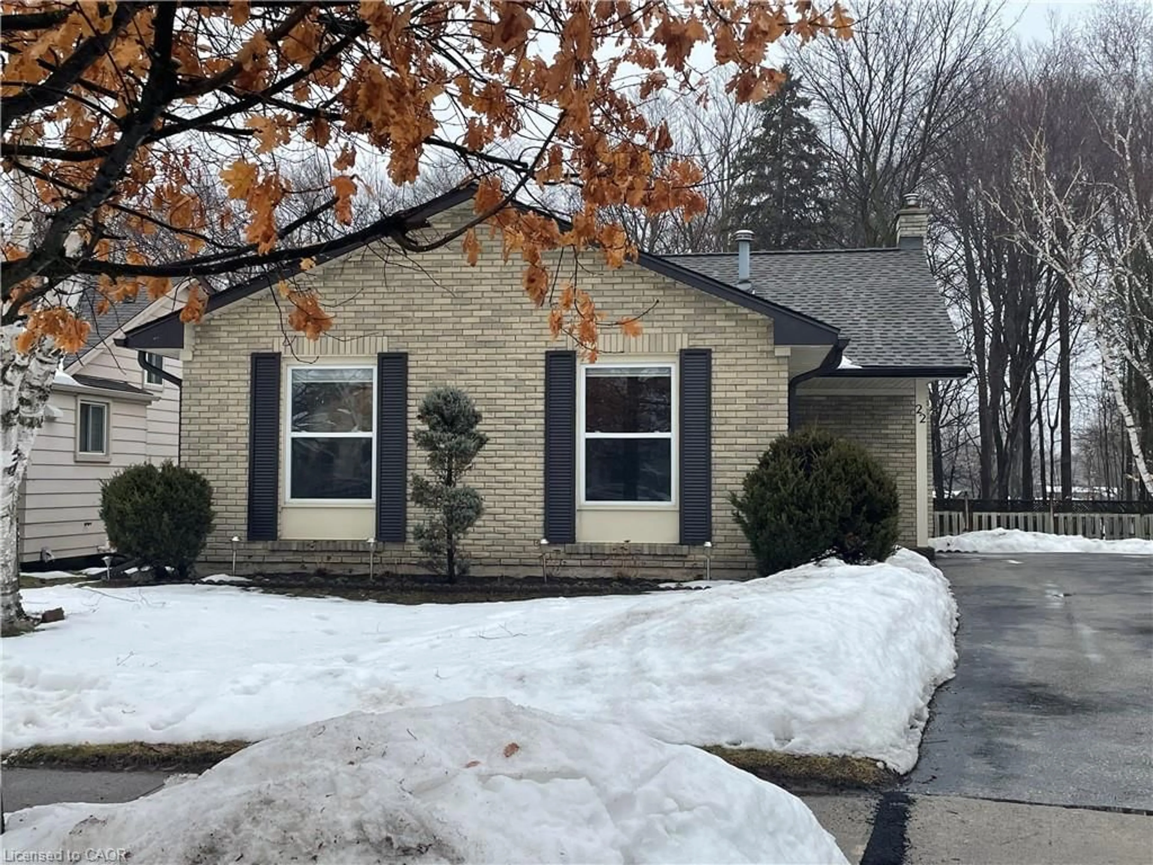 Home with vinyl exterior material, street for 22 Matthew Crt, Kitchener Ontario N2B 1W6