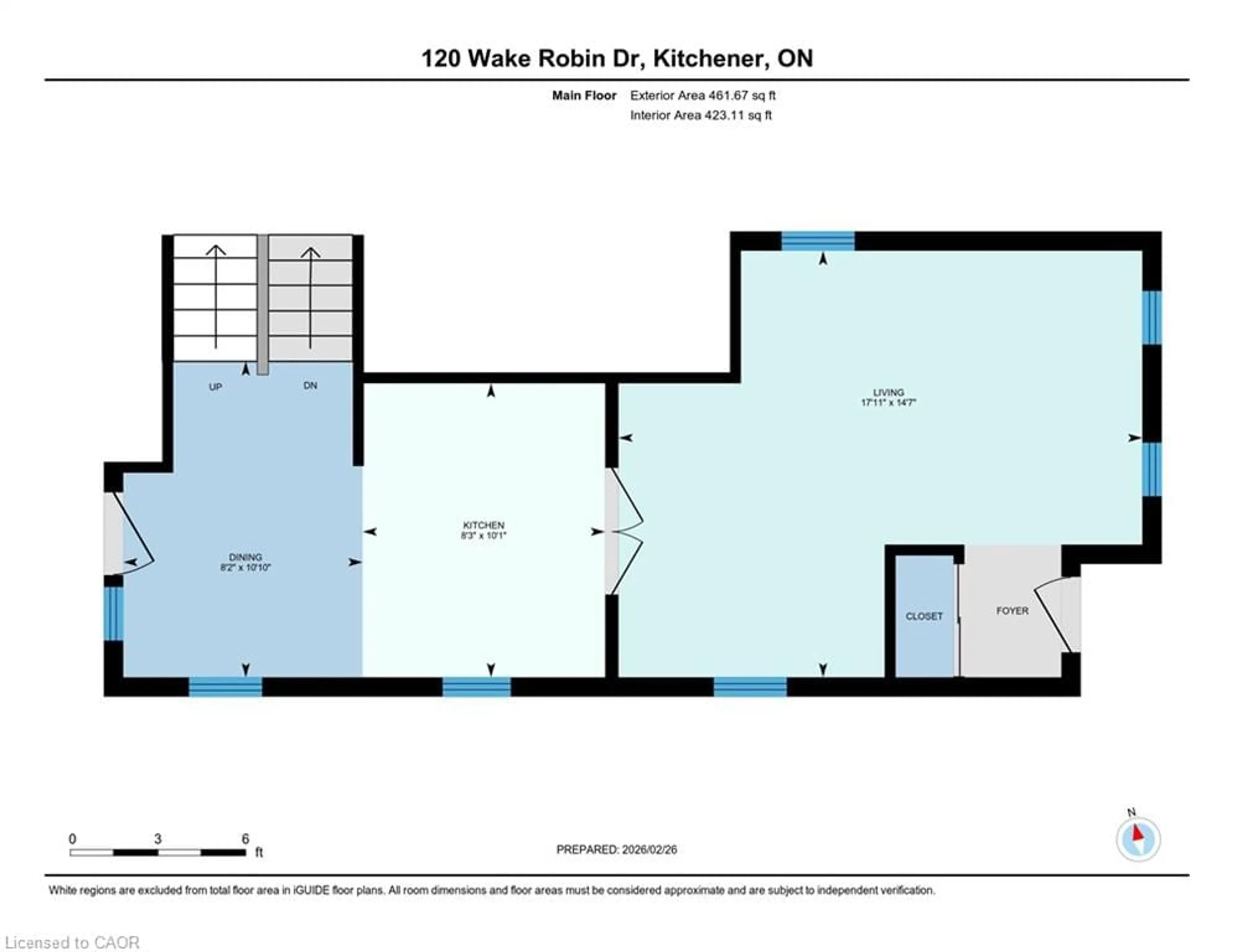 Floor plan for 120 Wake Robin Dr, Kitchener Ontario N2E 3L5