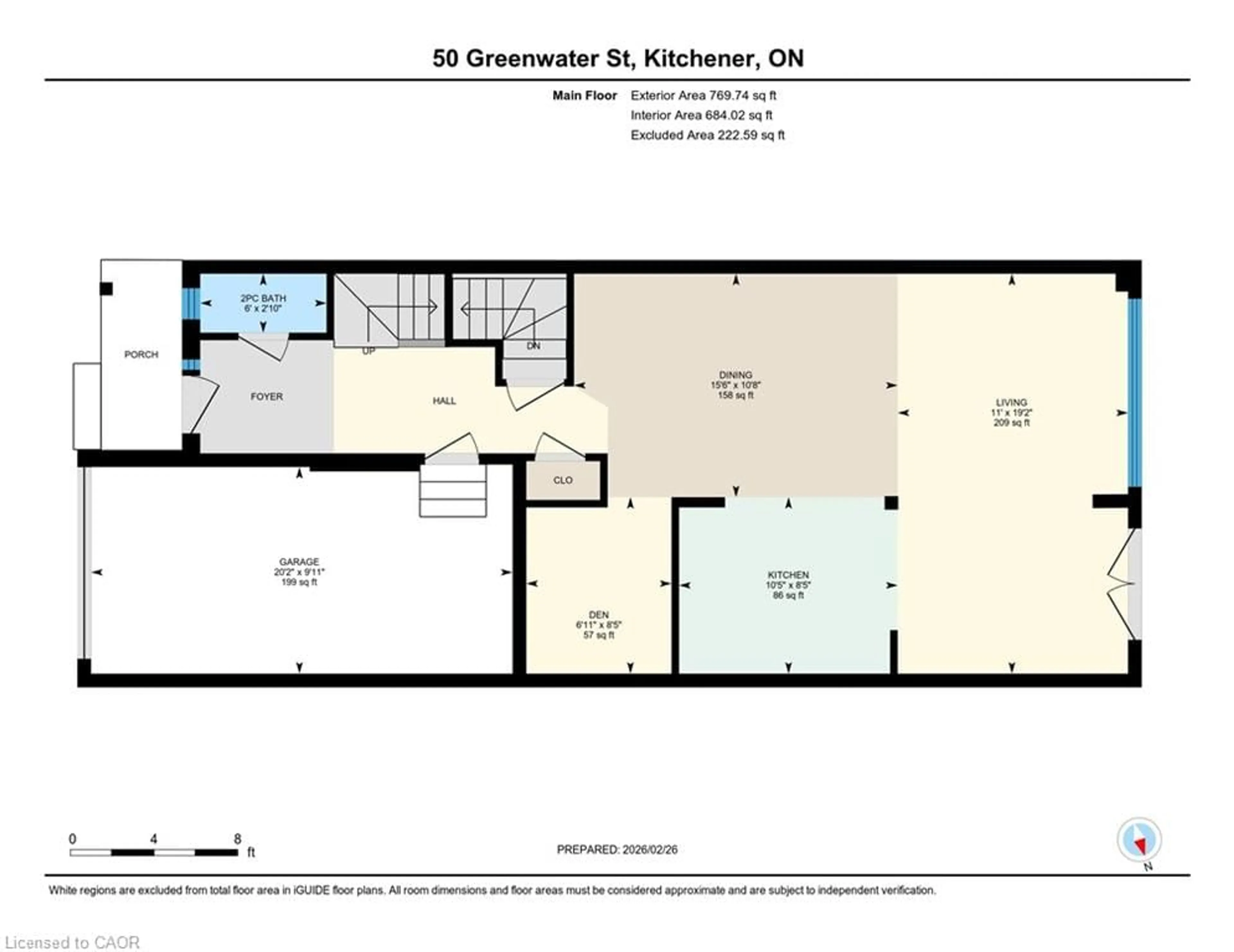 Floor plan for 50 Greenwater St, Kitchener Ontario N2R 0H2