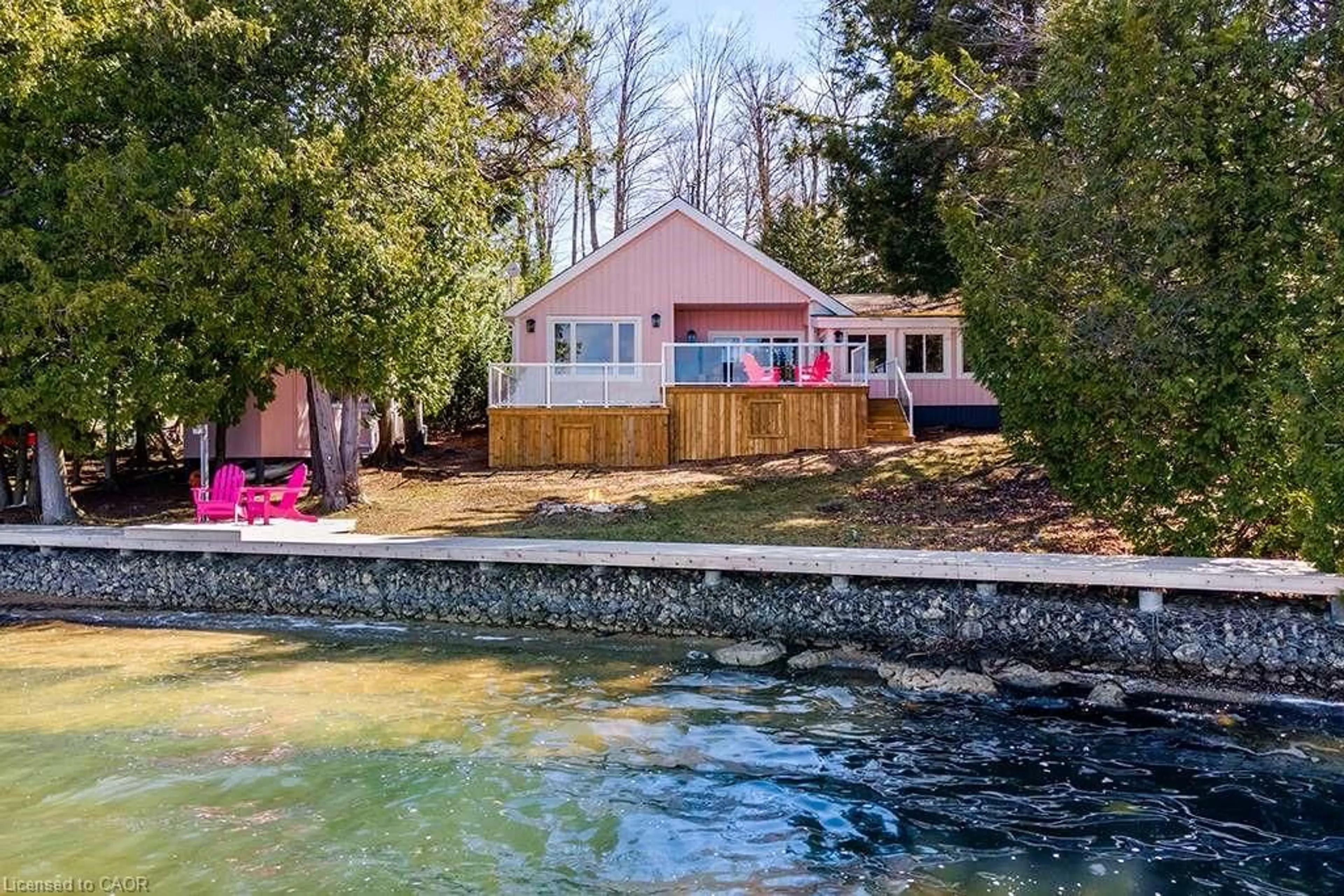 A pic from outside/outdoor area/front of a property/back of a property/a pic from drone, water/lake/river/ocean view for 194 Wiles Lane, Grey Highlands Ontario N0C 1E0