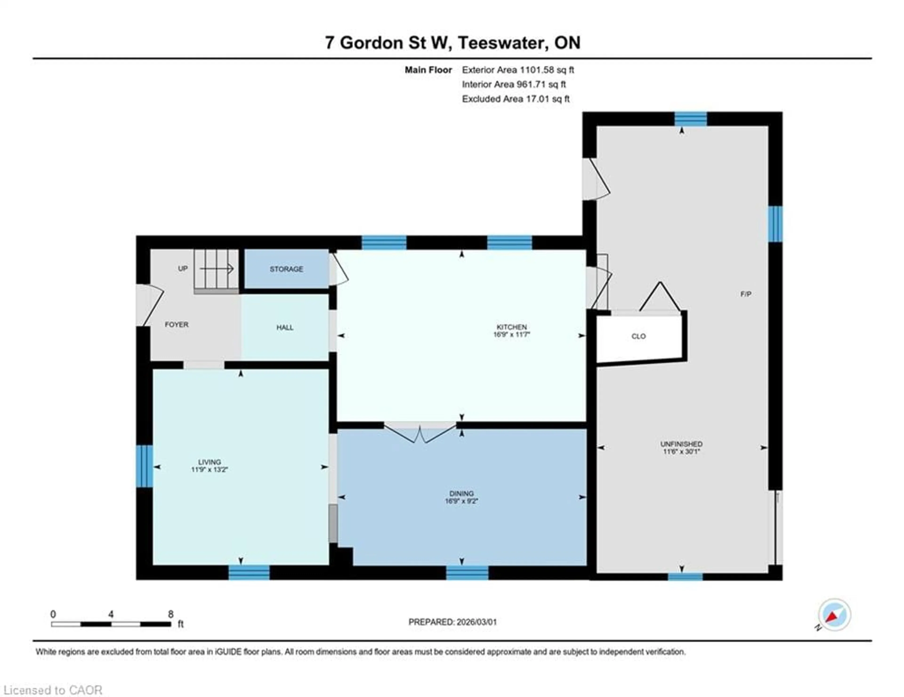 Floor plan for 7 Gordon St, Teeswater Ontario N0G 2S0