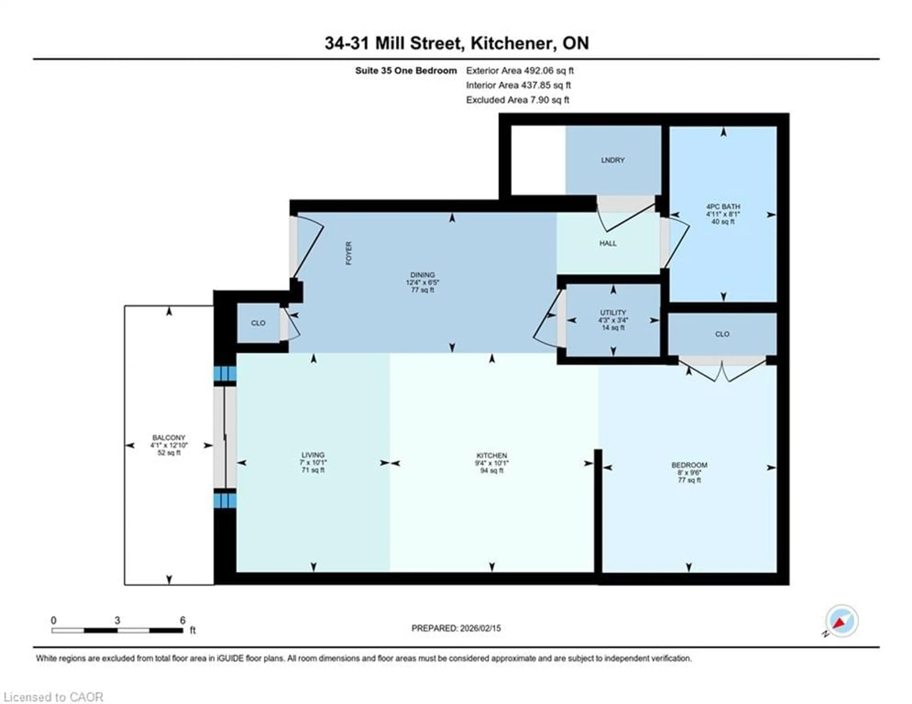 Floor plan for 31 Mill St #37, Kitchener Ontario N2G 2Y2