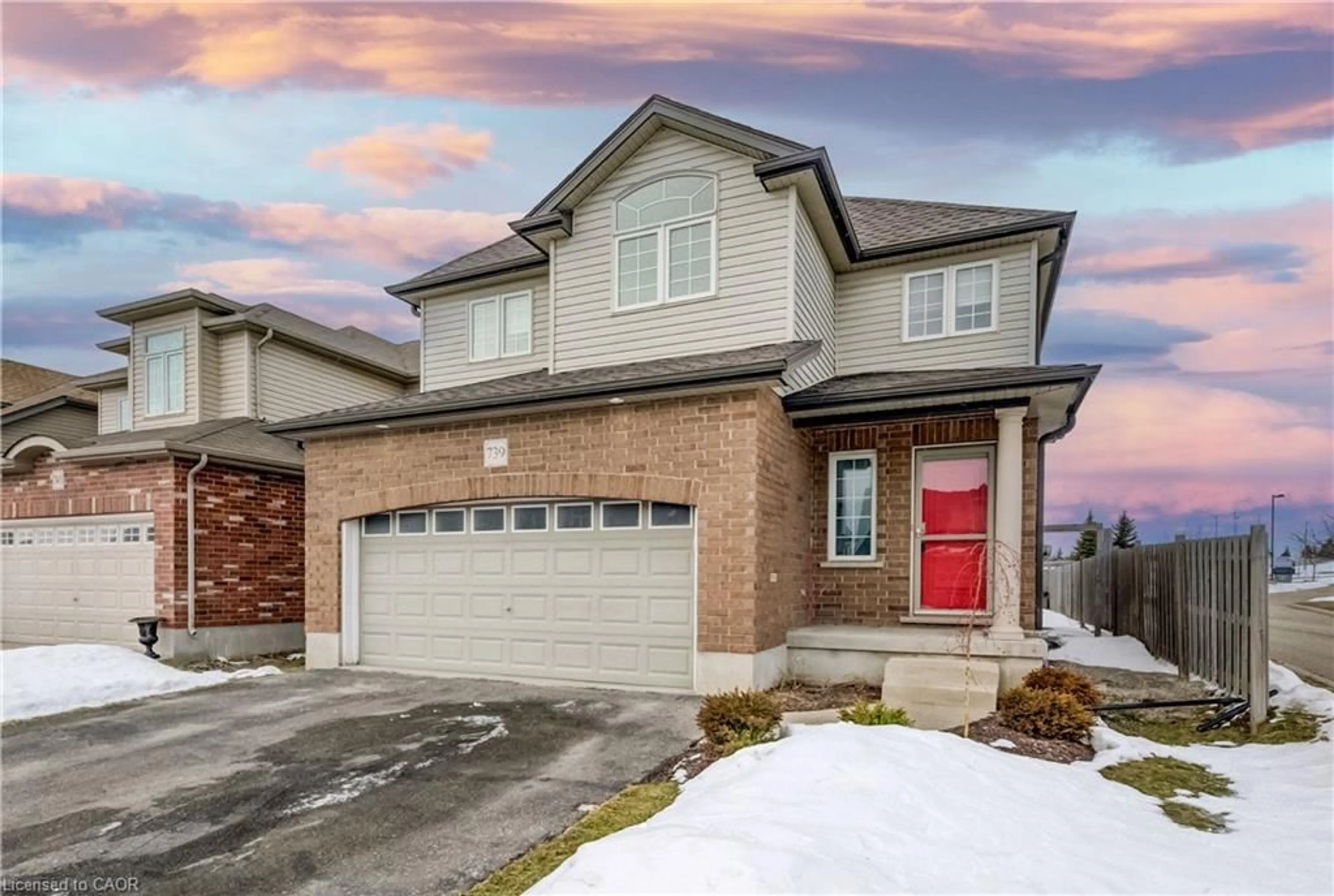 Home with brick exterior material, street for 739 Frontenac Cres, Woodstock Ontario N4V 0B1