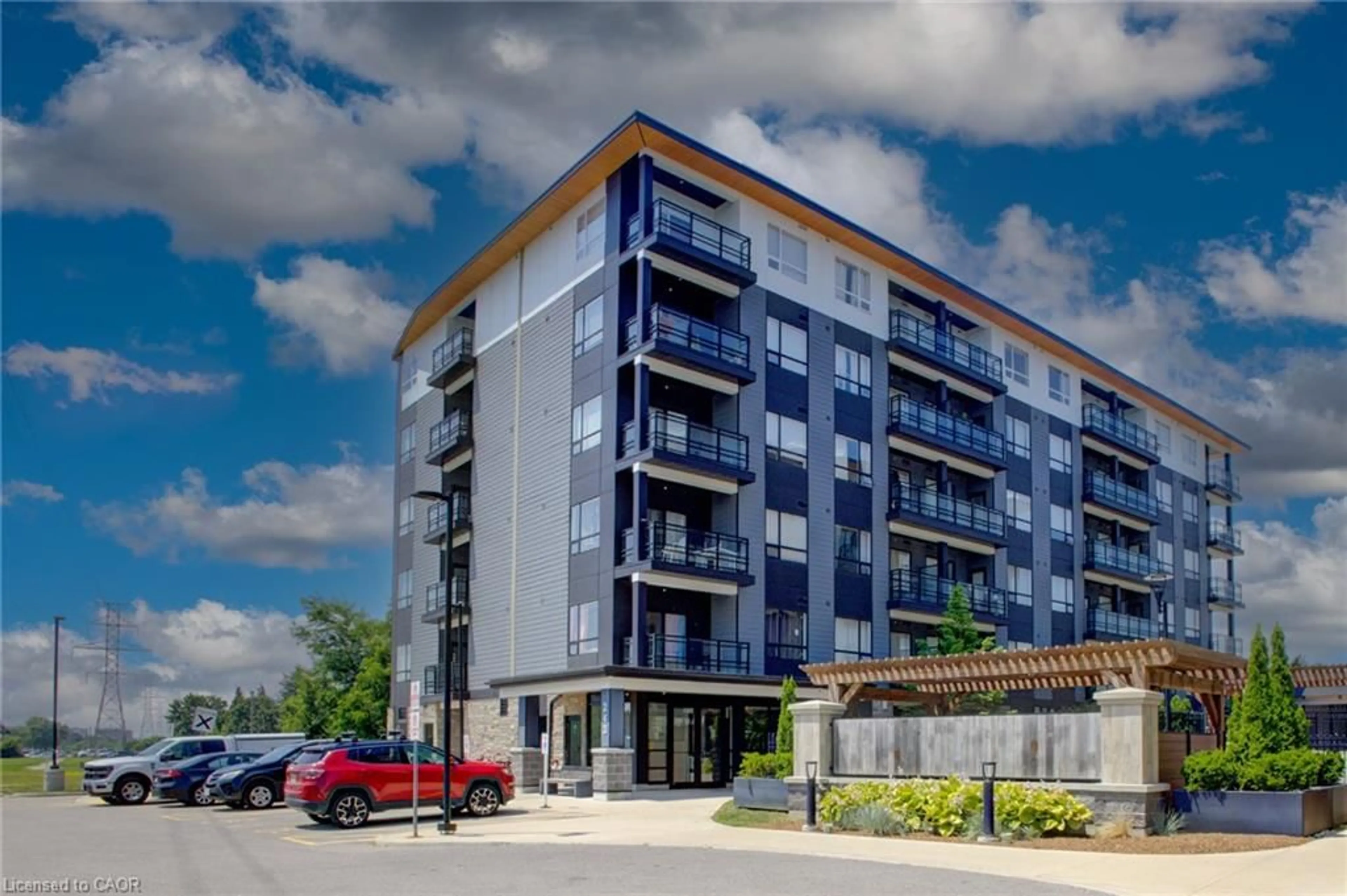 A pic from outside/outdoor area/front of a property/back of a property/a pic from drone, building for 243 Northfield Dr #208, Waterloo Ontario N2K 0H2