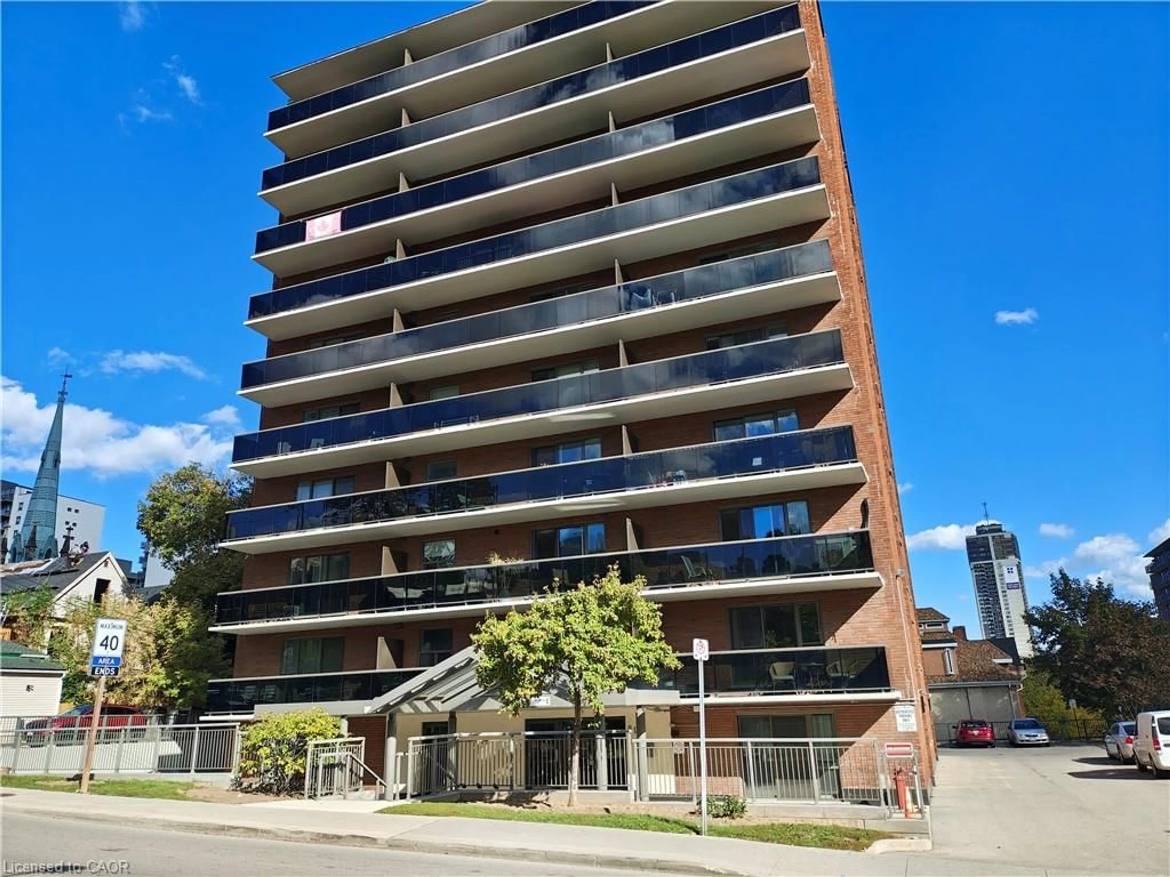 A pic from outside/outdoor area/front of a property/back of a property/a pic from drone, building for 81 Charlton Ave #103, Hamilton Ontario L8N 1Y7