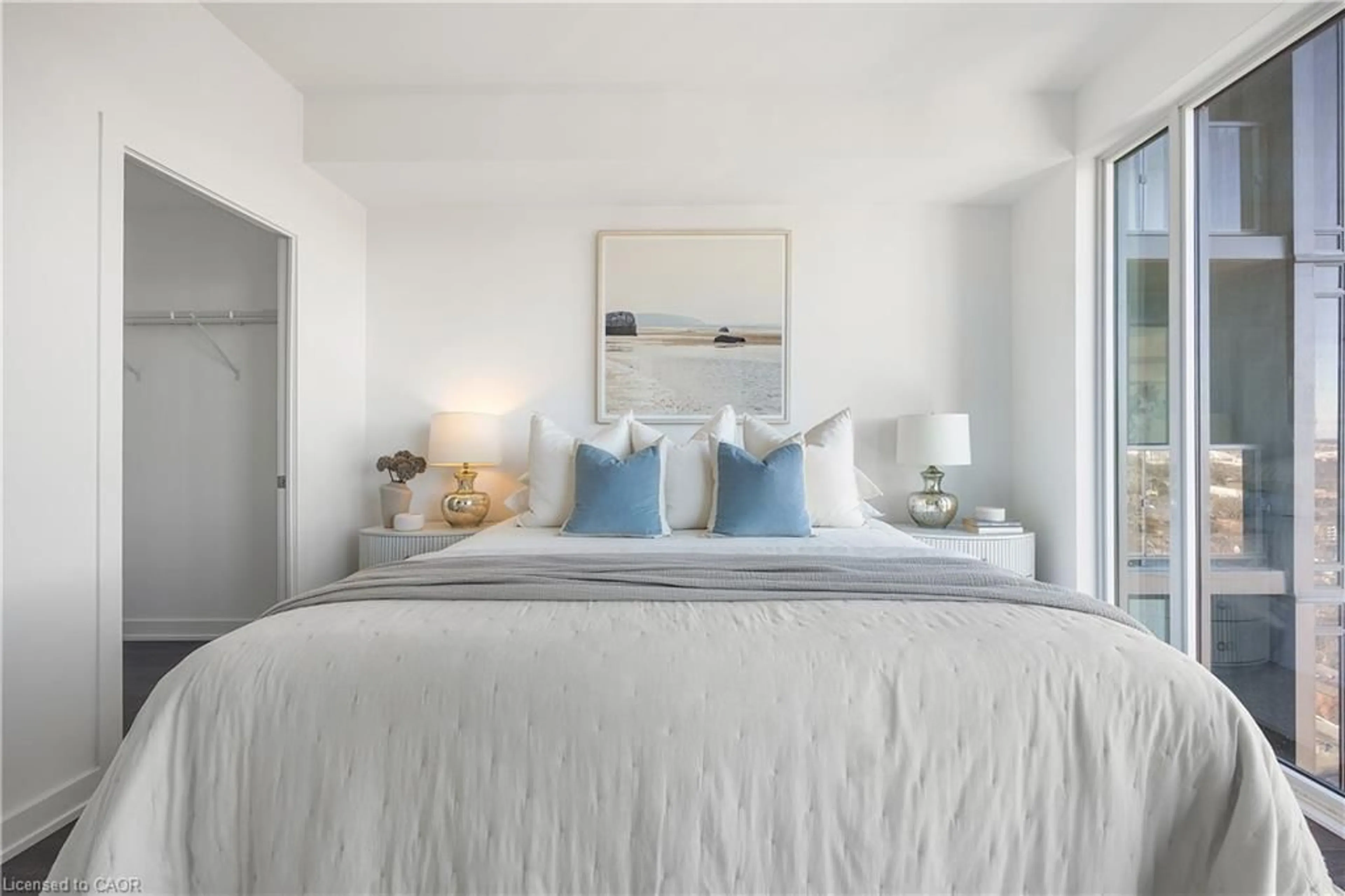 Bedroom with bed, unknown for 370 Martha St #801, Burlington Ontario L7R 2P7