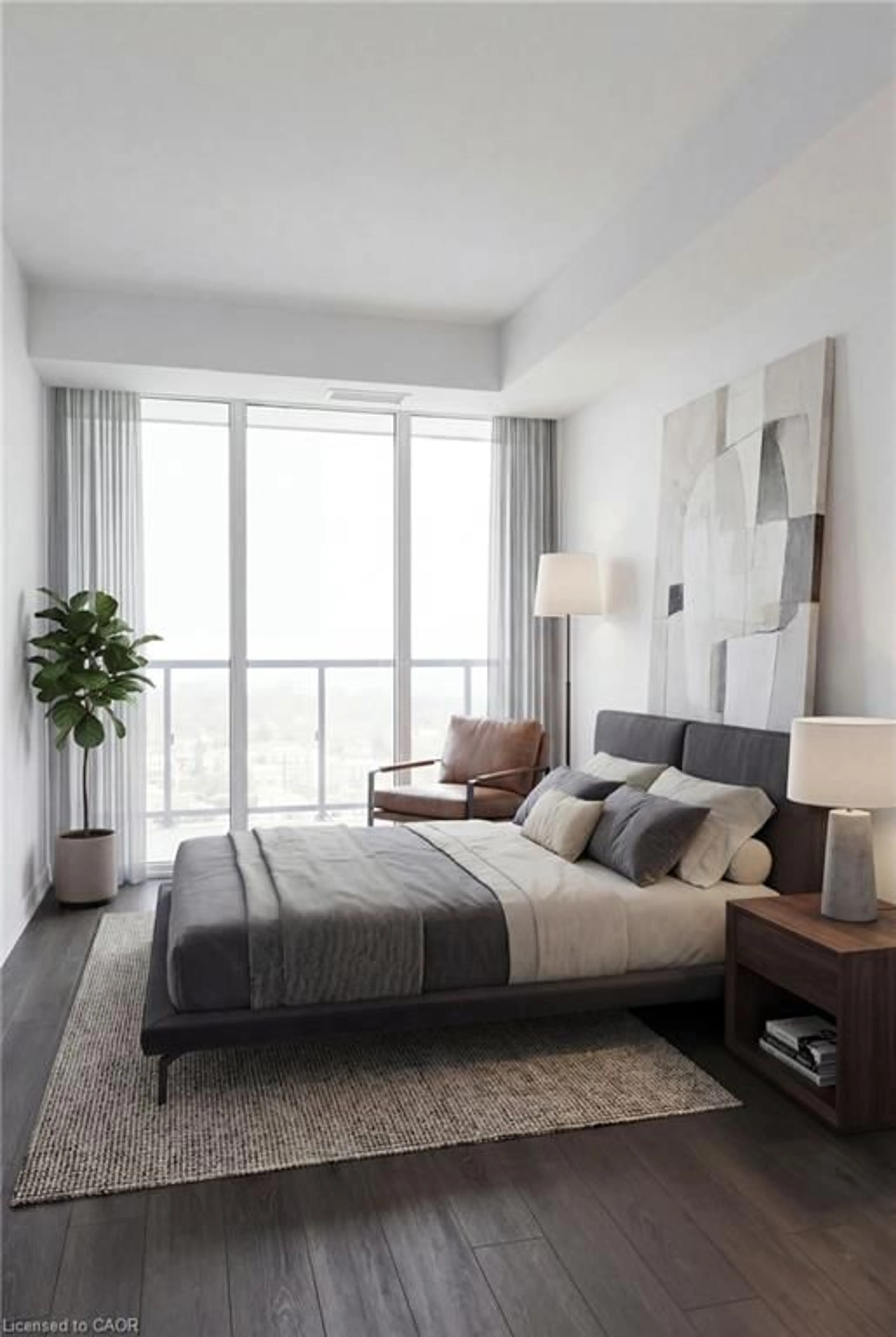 Bedroom with bed, unknown for 370 Martha St #2502, Burlington Ontario L7R 2P7