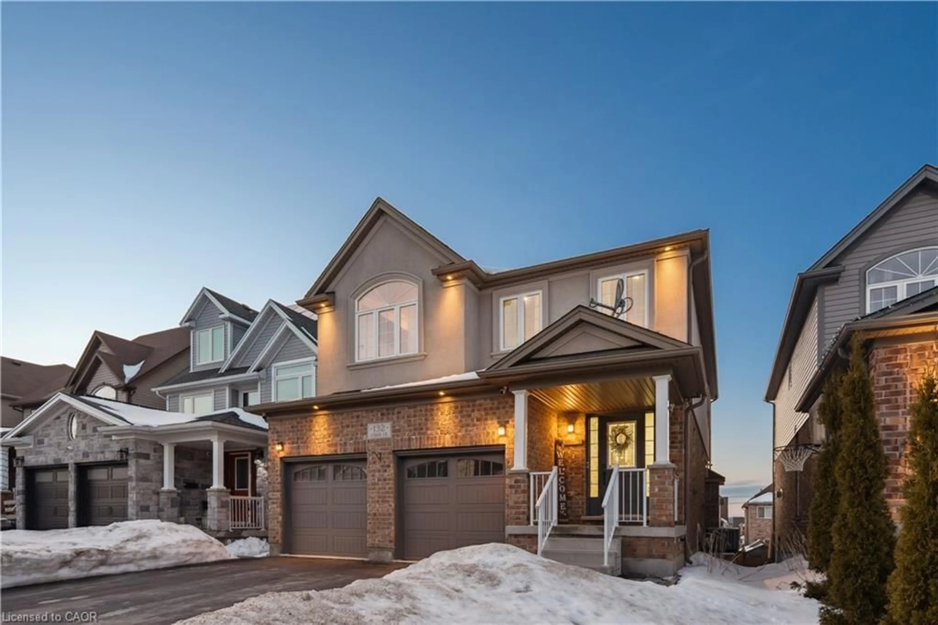 Home with brick exterior material, street for 132 Coker Cres, Rockwood Ontario N0B 2K0