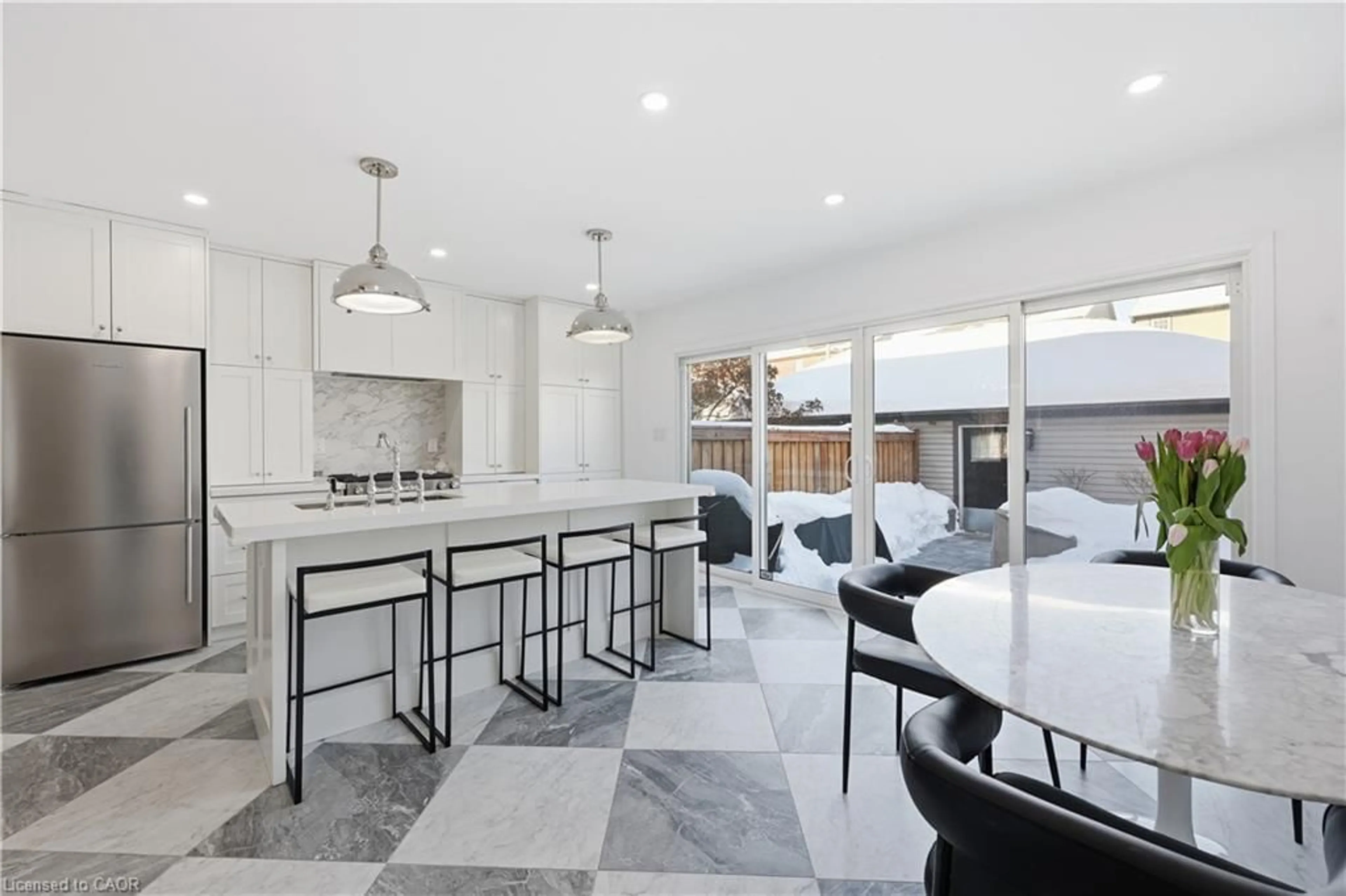 Contemporary kitchen, ceramic/tile floor for 191 Gatwick Dr, Oakville Ontario L6H 6T6