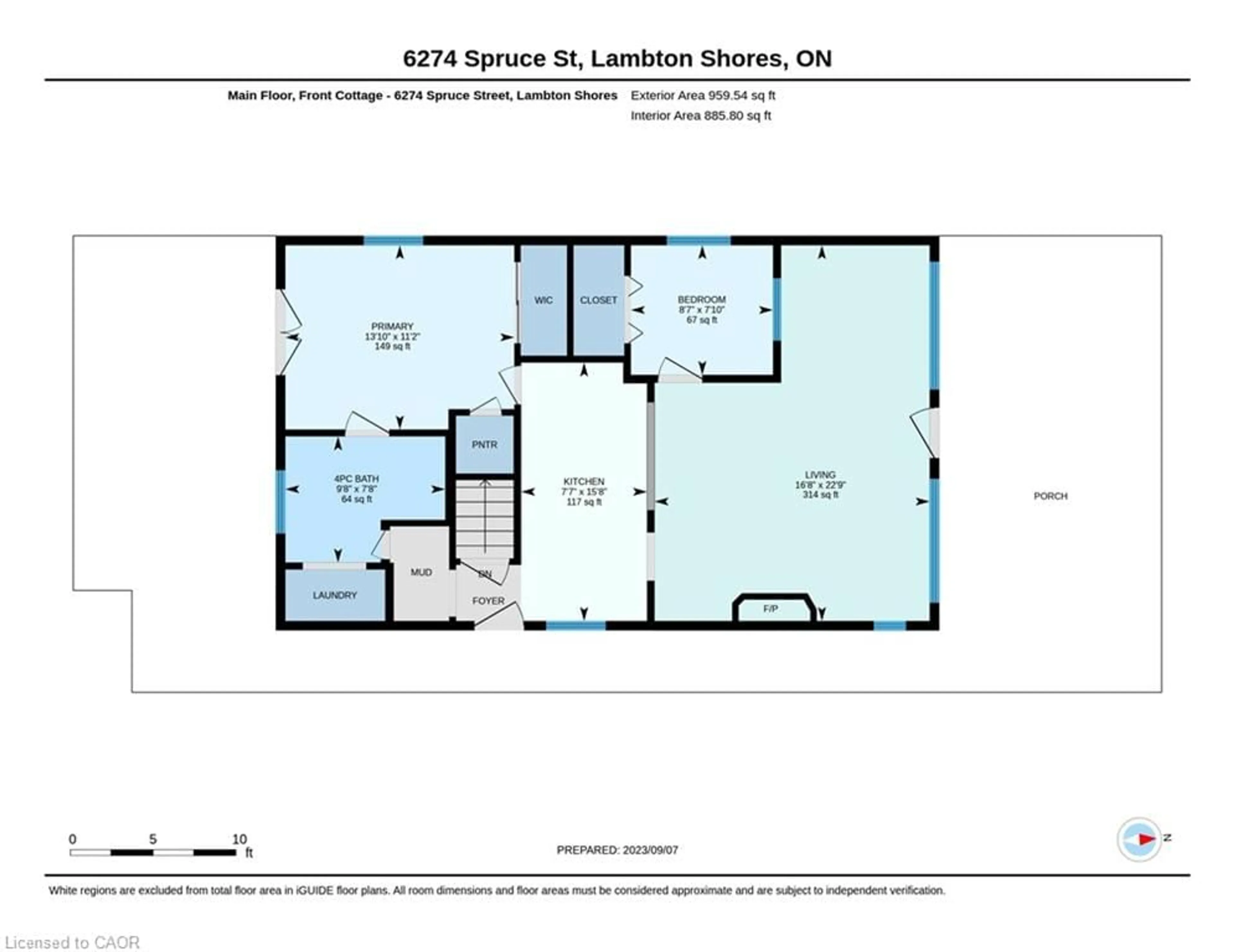 Floor plan for 6274 Spruce St, Ipperwash Ontario N0N 1J0