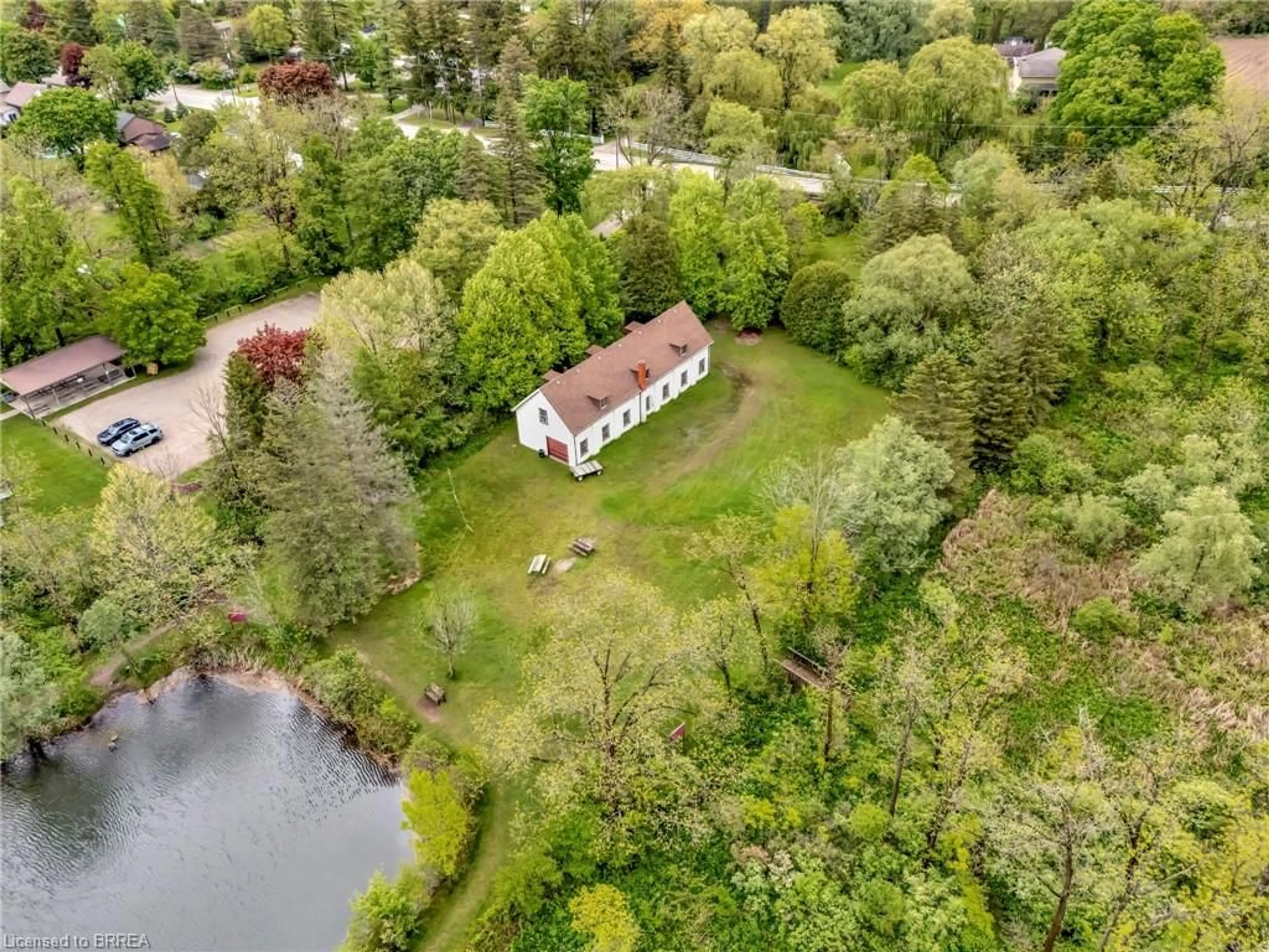 A pic from outside/outdoor area/front of a property/back of a property/a pic from drone, water/lake/river/ocean view for 729 Mount Pleasant Rd #B, Mount Pleasant Ontario N0E 1K0