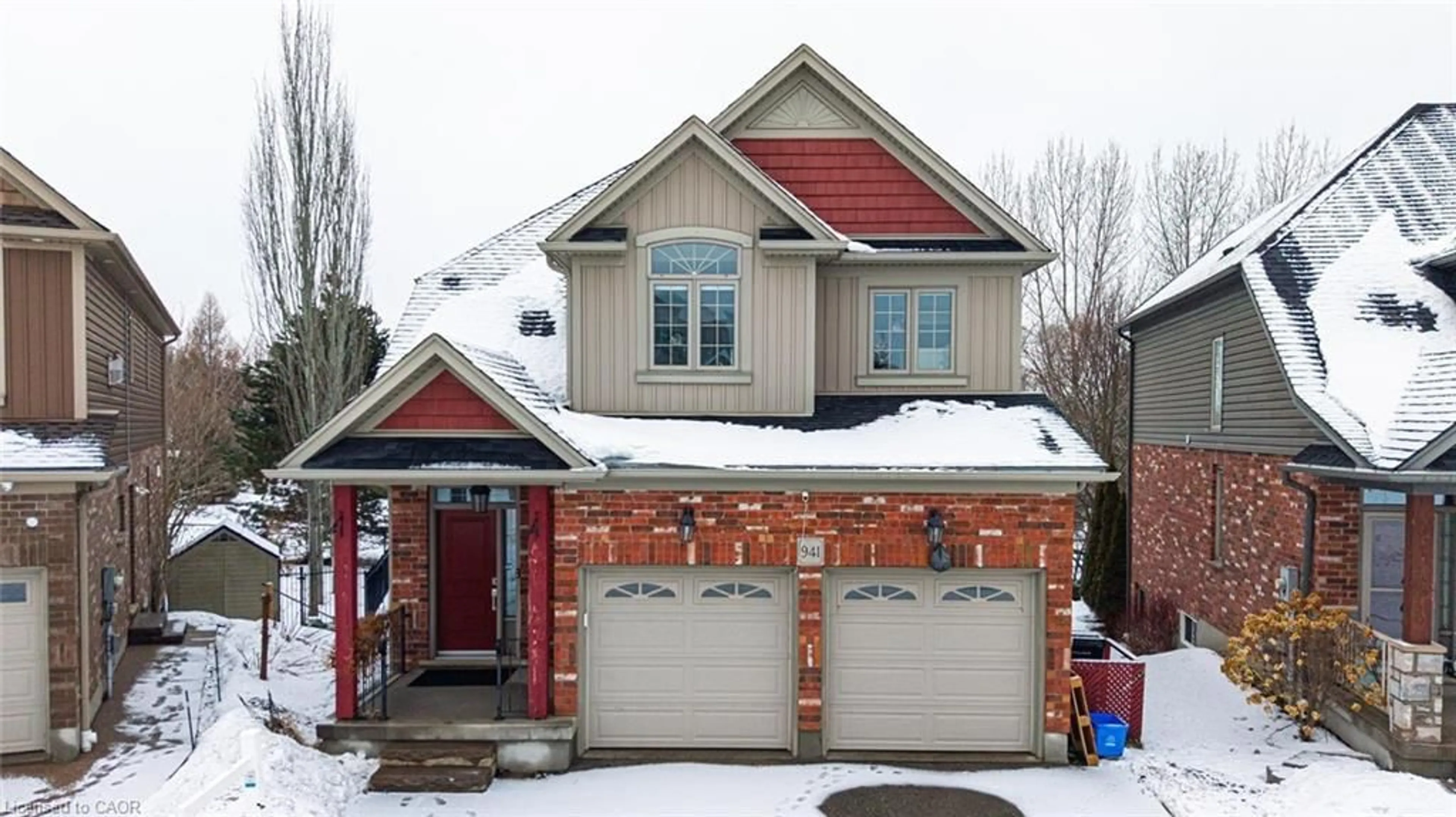 Home with brick exterior material, street for 941 Pioneer Grove Crt, Kitchener Ontario N2P 0B2