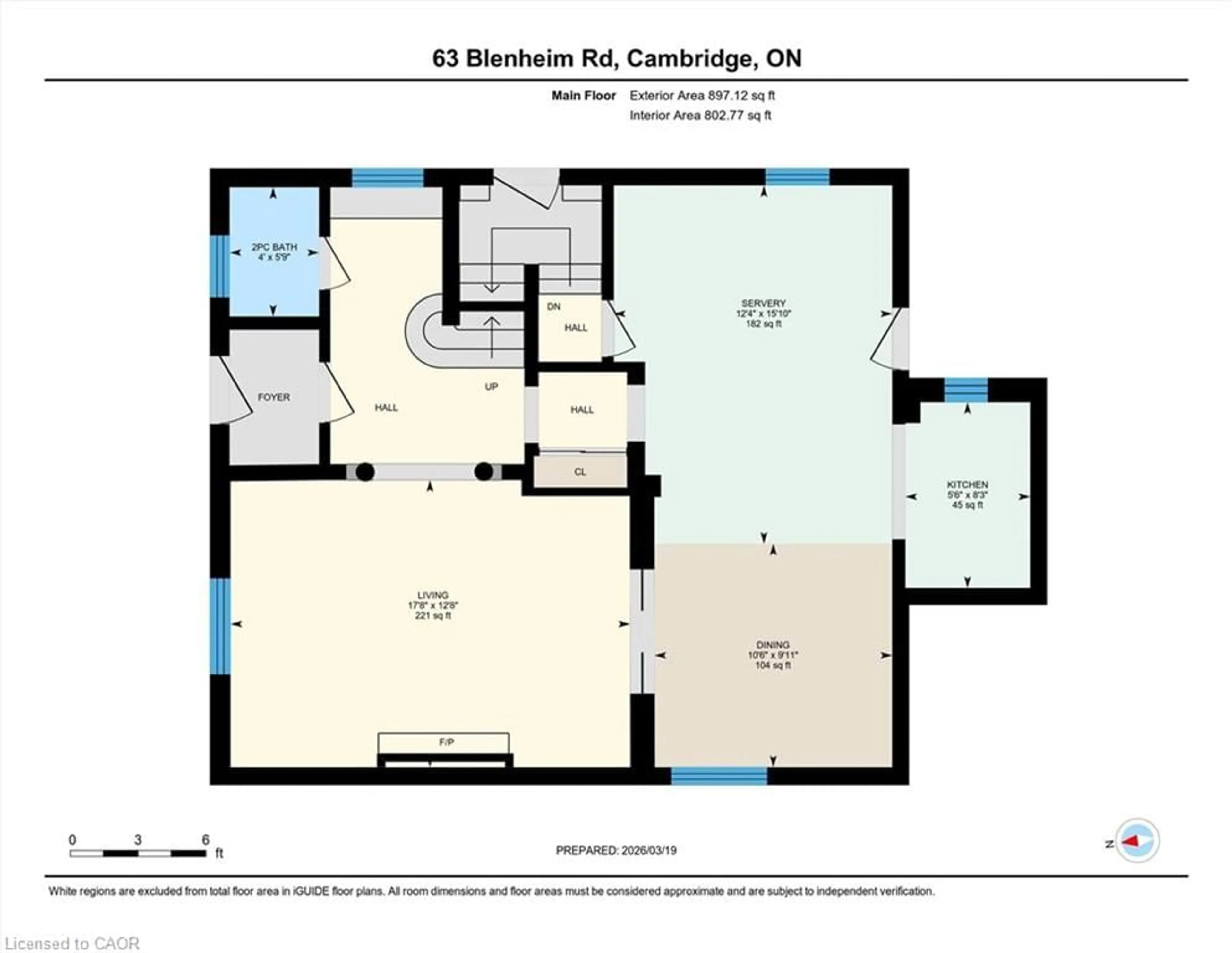 Floor plan for 63 Blenheim Rd, Cambridge Ontario N1S 1G2