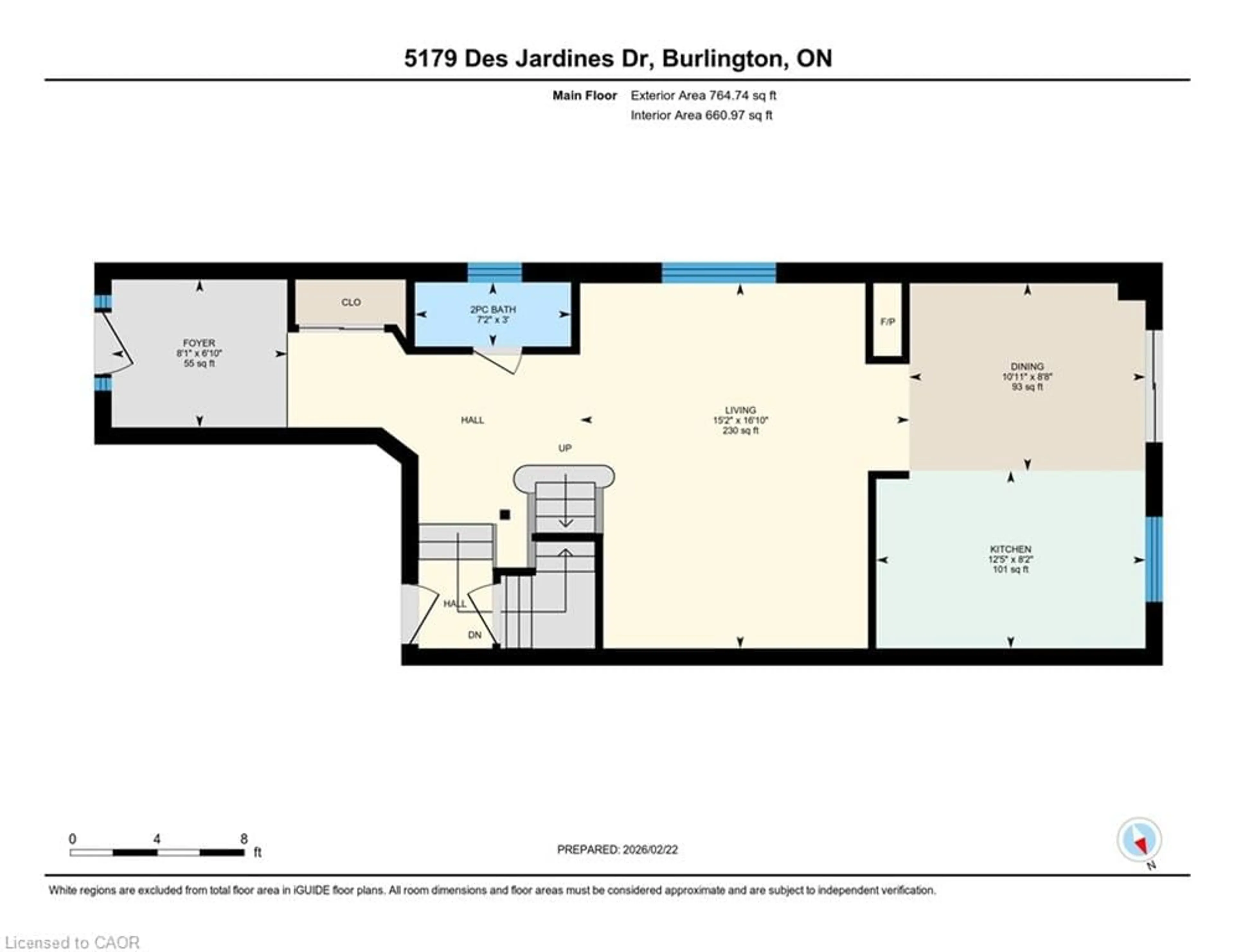 Floor plan for 5179 Des Jardines Dr, Burlington Ontario L7L 6P7