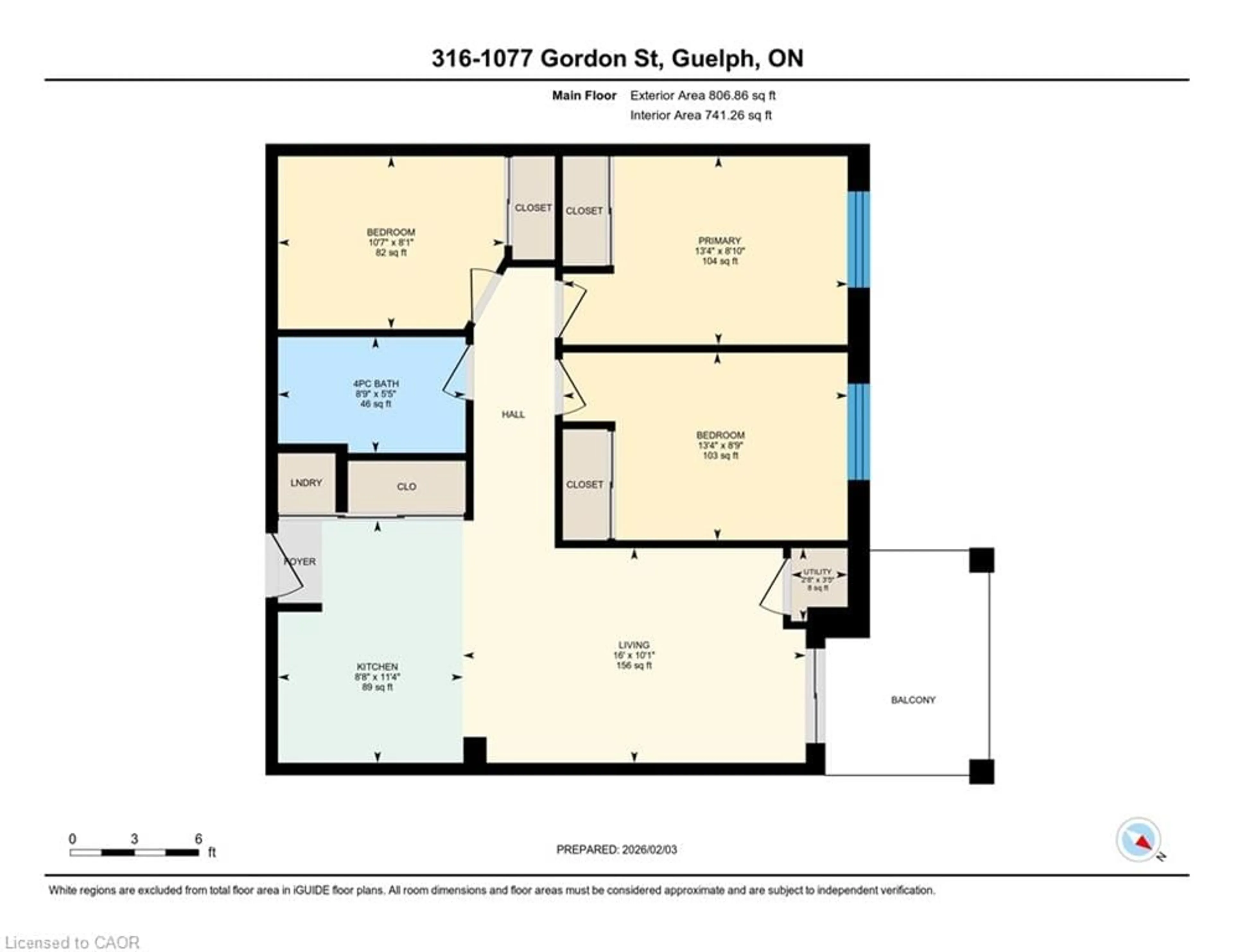 Floor plan for 1077 Gordon St #316, Guelph Ontario N1G 0E3