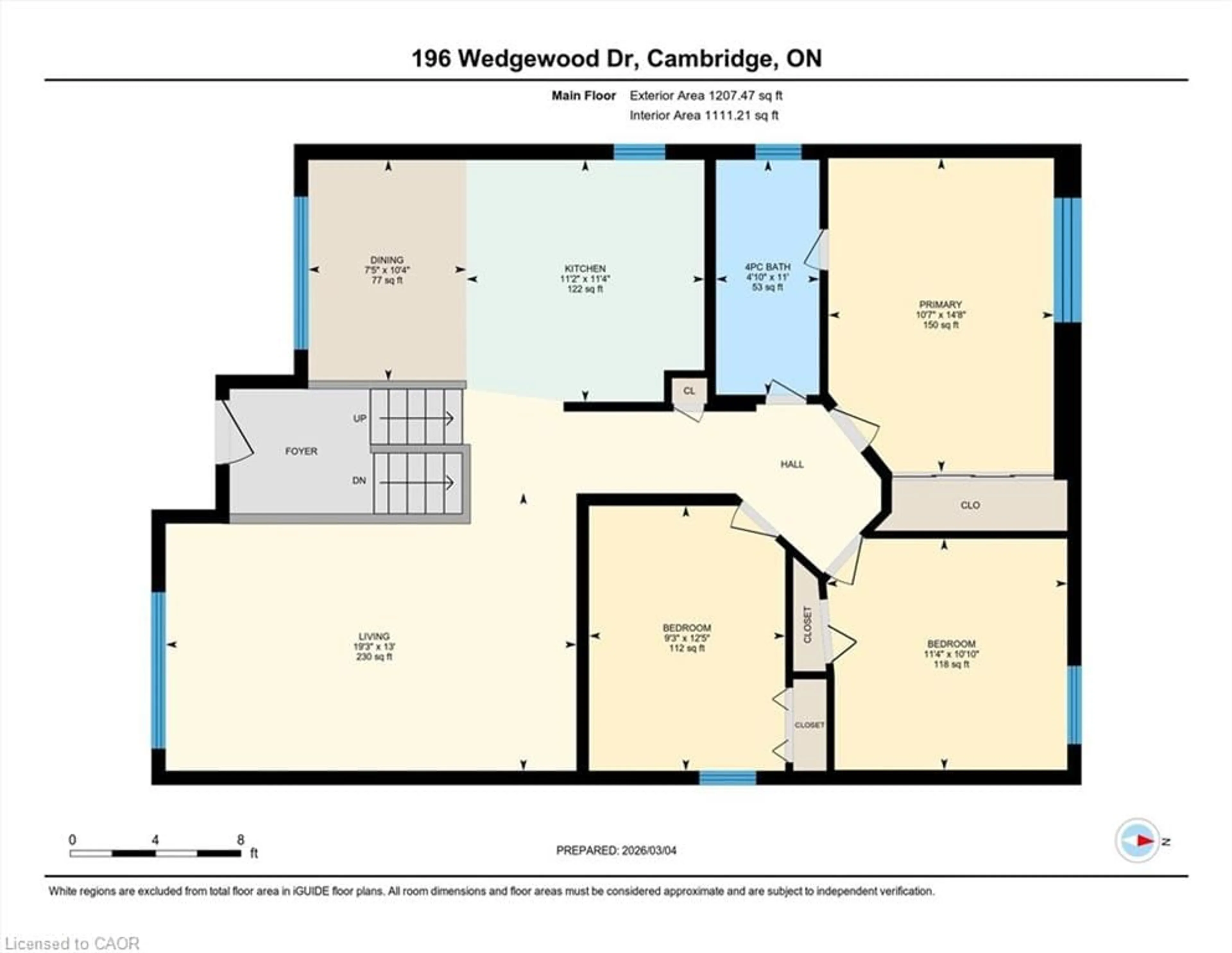 Floor plan for 196 Wedgewood Dr, Cambridge Ontario N1S 4P8