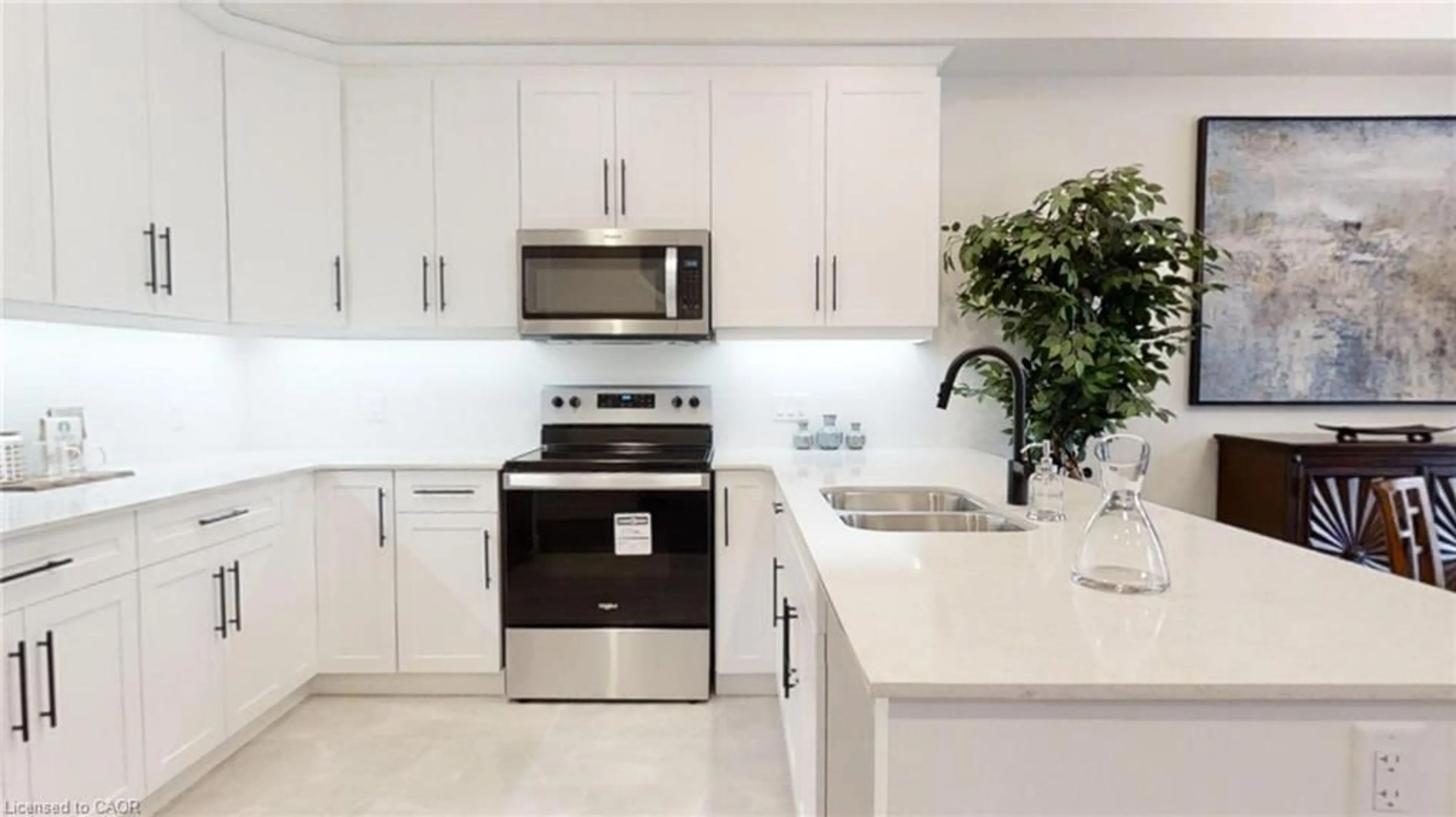 Contemporary kitchen, ceramic/tile floor for 73 Julie Cres, London Ontario N5X 3X4