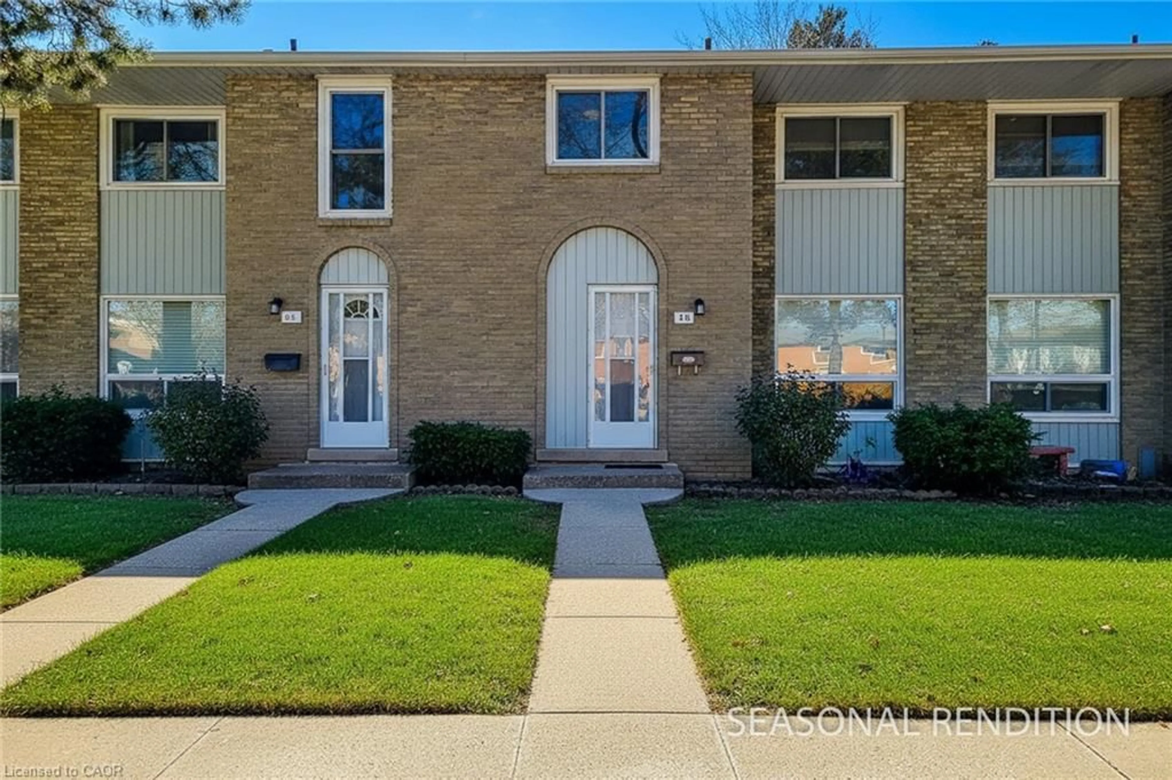 Home with brick exterior material, street for 151 Gateshead Cres #65, Stoney Creek Ontario L8G 3W1