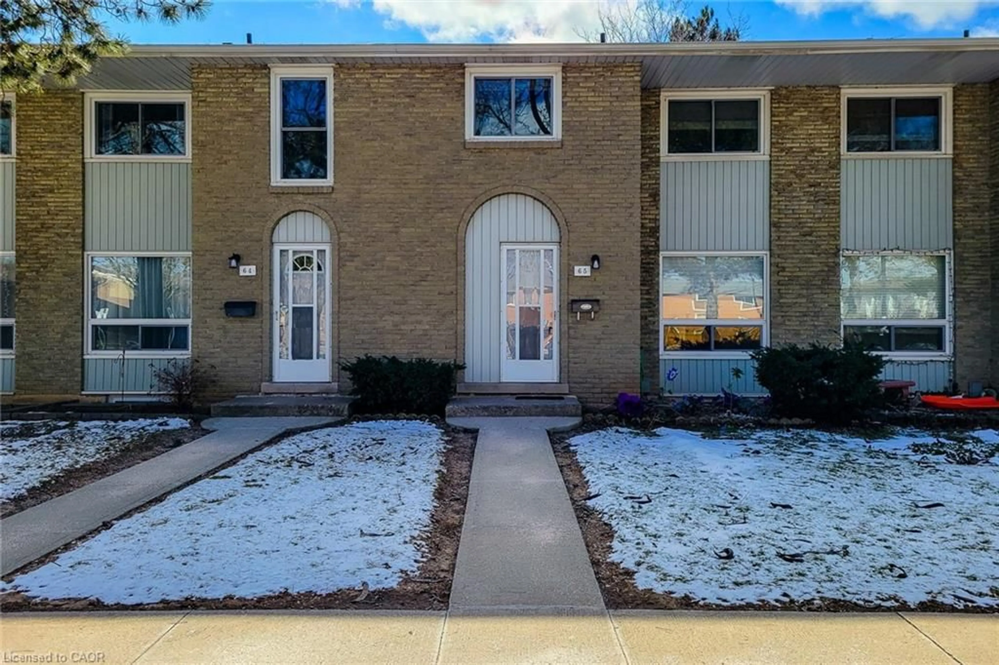 Home with brick exterior material, street for 151 Gateshead Cres #65, Stoney Creek Ontario L8G 3W1