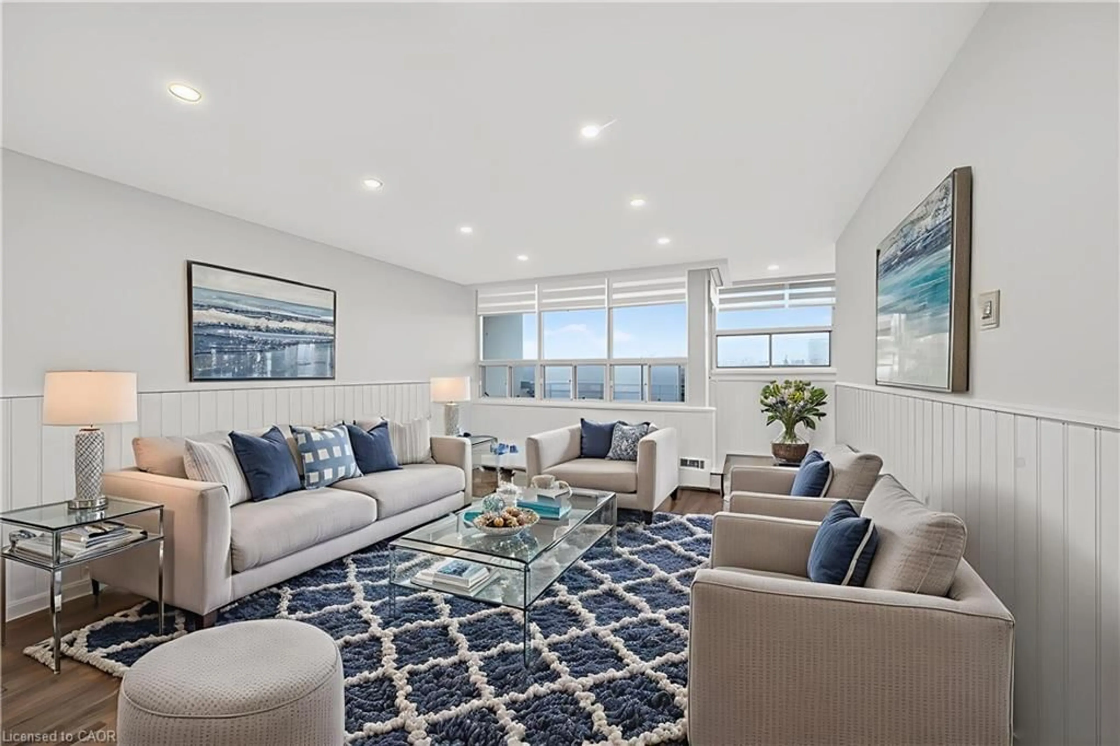 Living room with furniture, unknown for 212 Kerr St #702, Oakville Ontario L6K 3B1