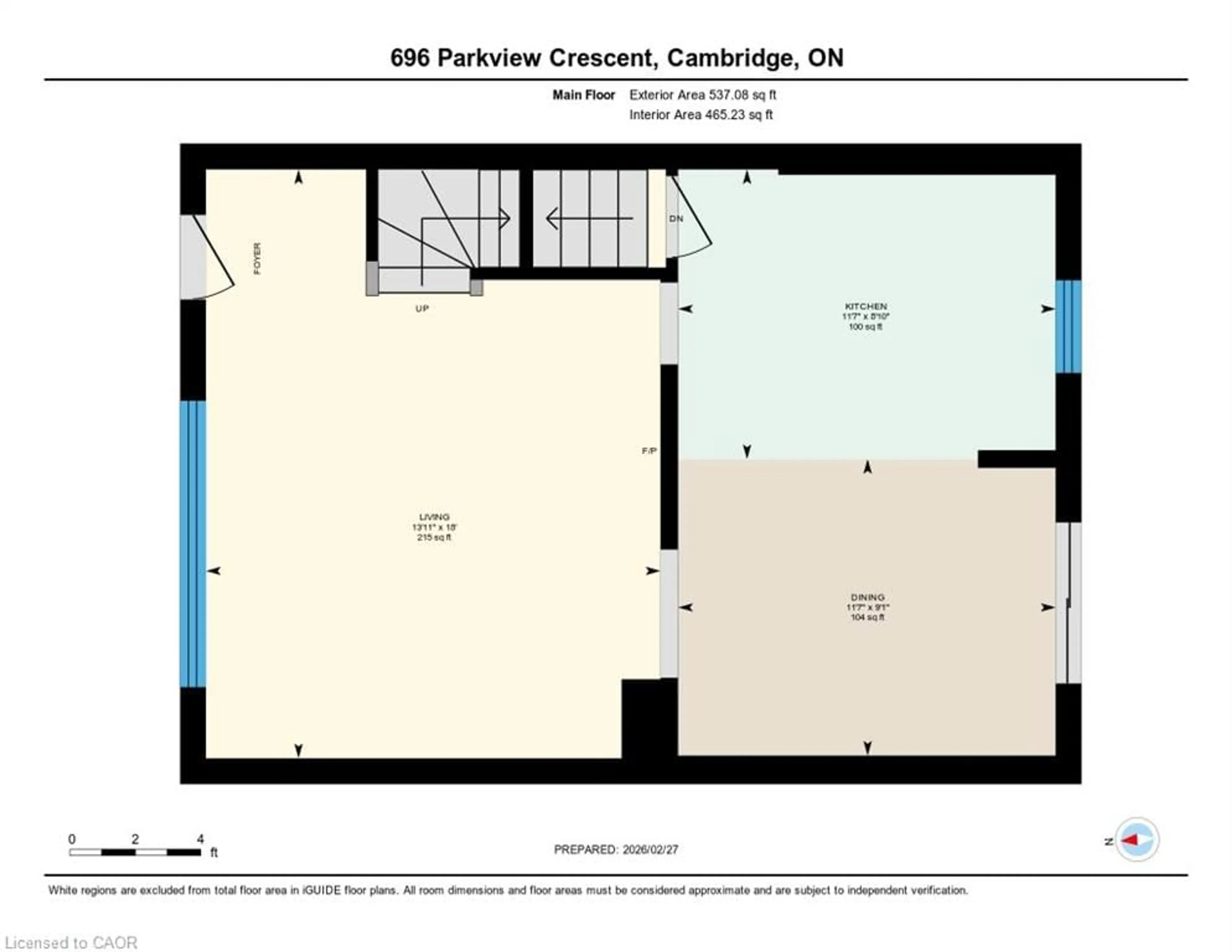 Floor plan for 696 Parkview Cres, Cambridge Ontario N3H 4X7