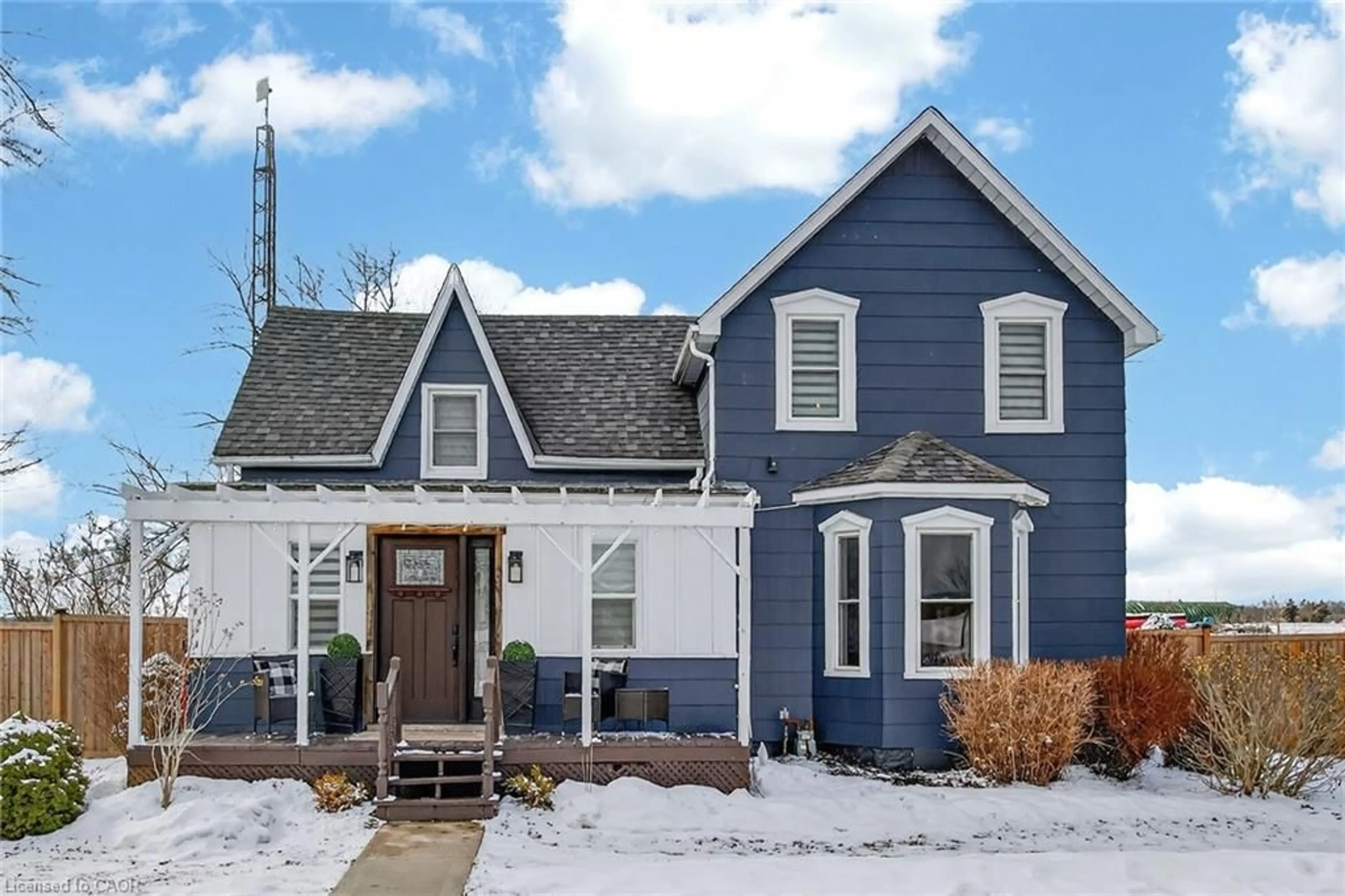 Home with vinyl exterior material, street for 1185 Kohler Rd, Cayuga Ontario N0A 1E0