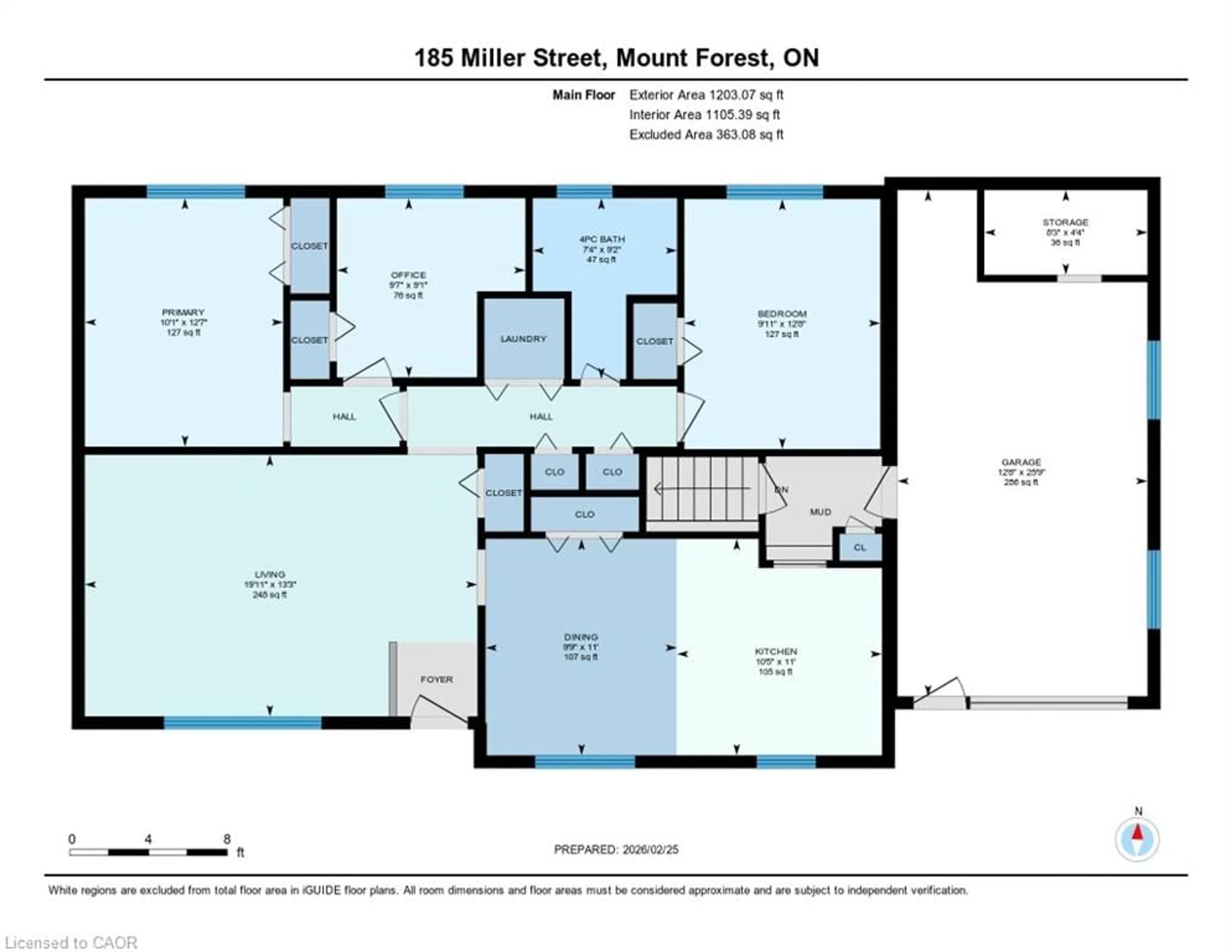Floor plan for 185 Miller St, Mount Forest Ontario N0G 2L3