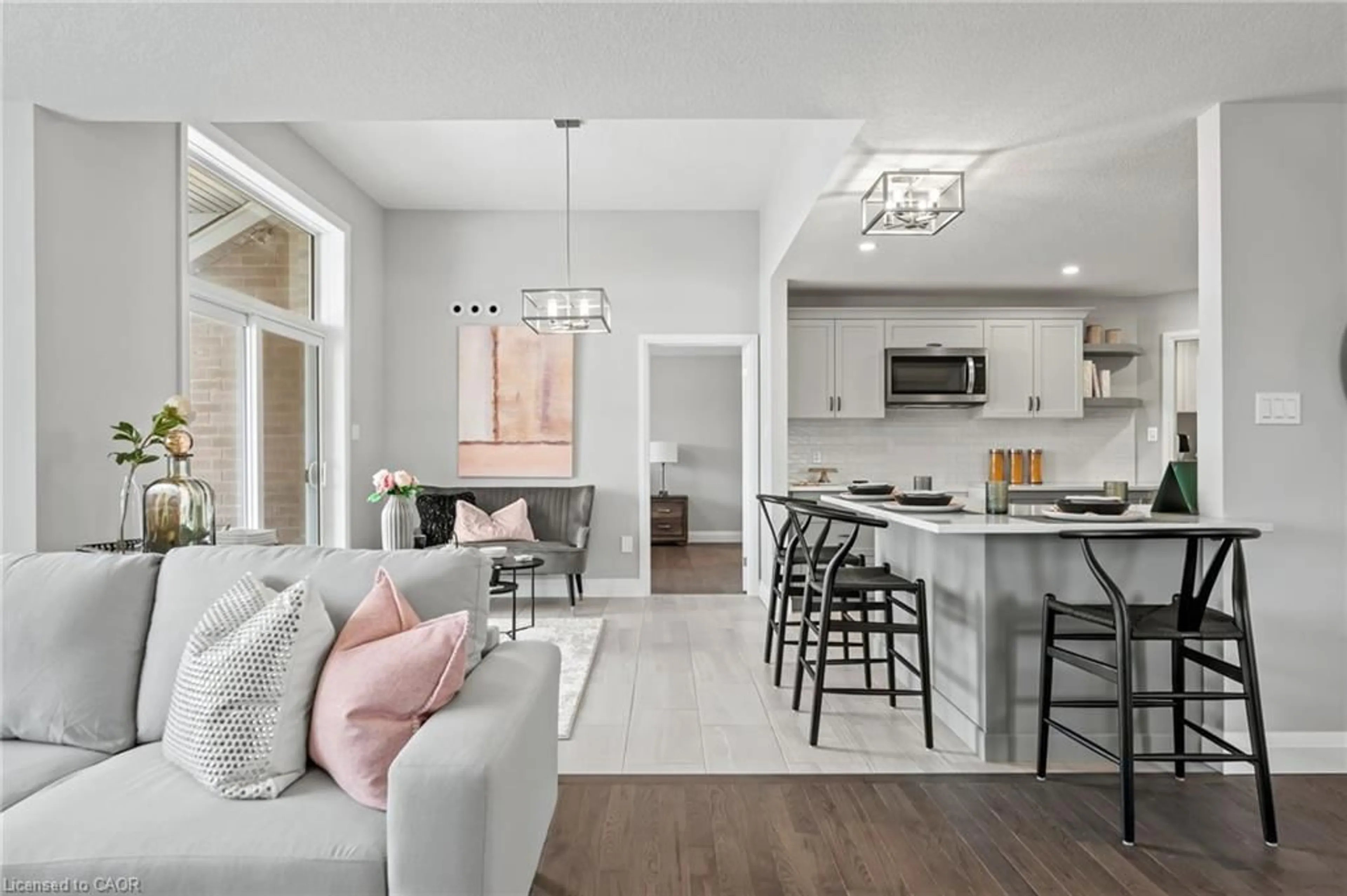 Open concept kitchen, ceramic/tile floor for 190 Bridge Cres, Minto Ontario N0G 2P0