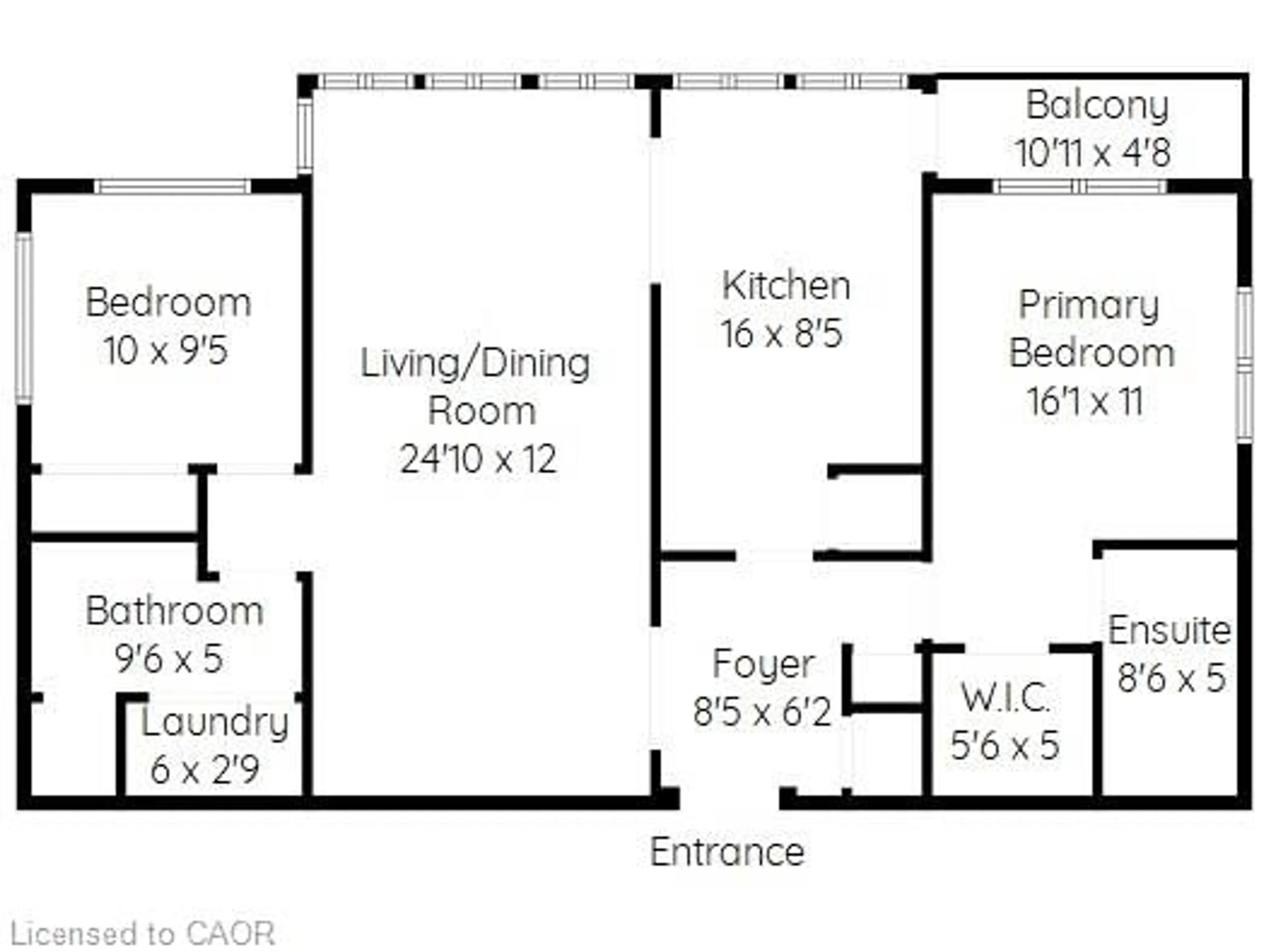 Floor plan for 500 Silverbirch Blvd #306, Mount Hope Ontario L0R 1W0